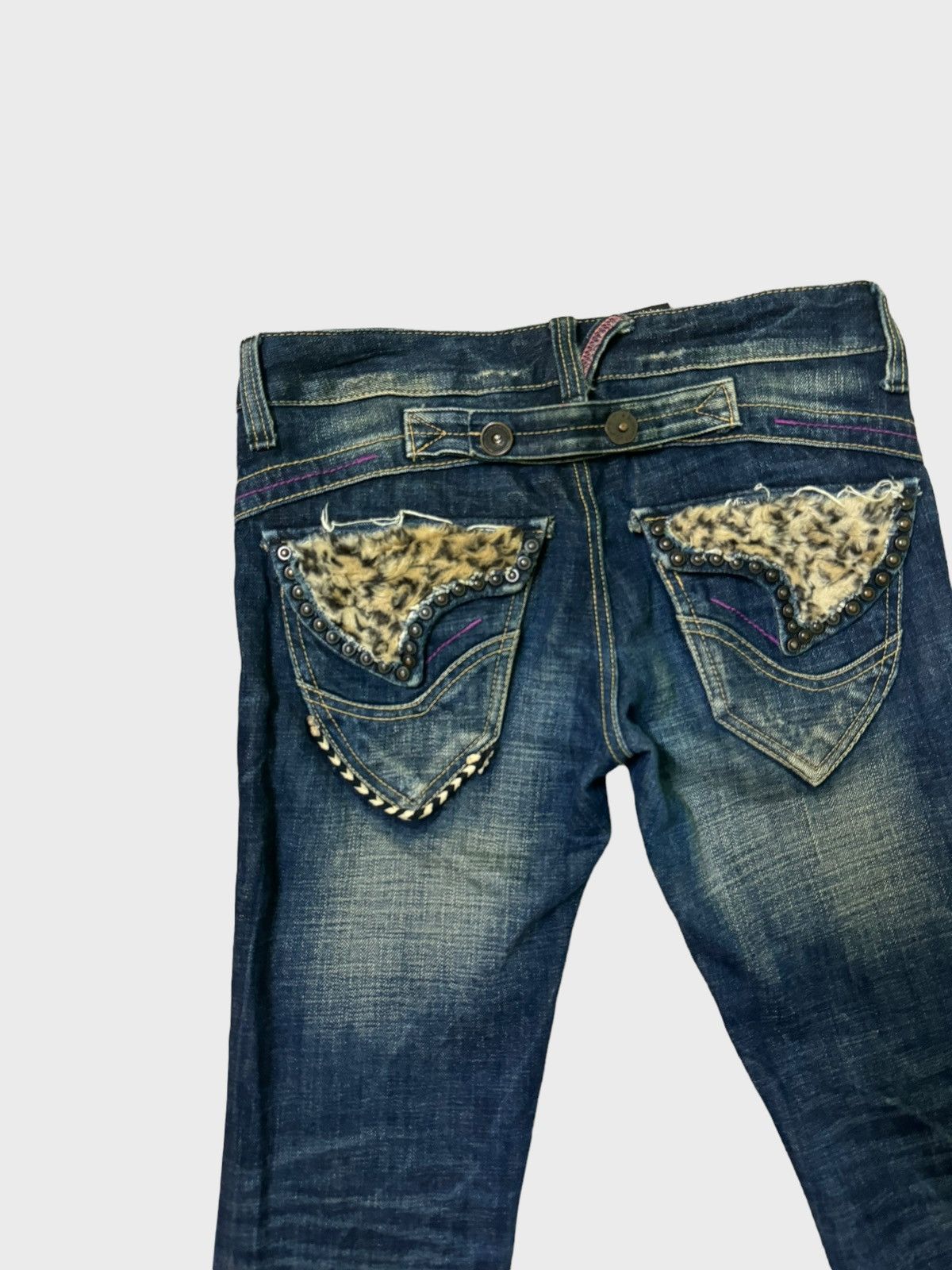 Hysteric Glamour Flare REDPEPPER Buckle Rare Design Clawmark Low Rise Denim Size US 29 - 9 Thumbnail
