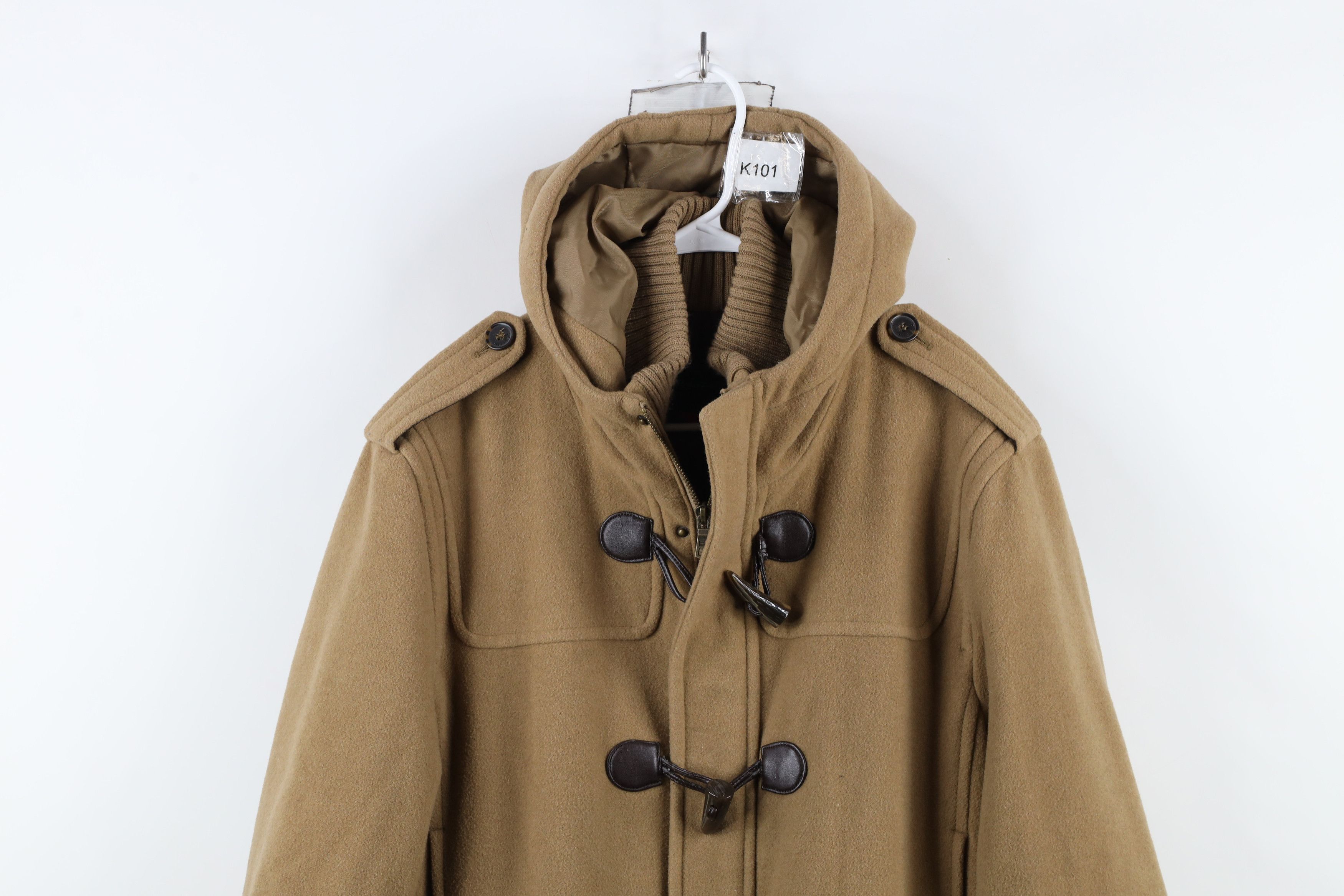 Tommy Hilfiger × Vintage Vintage Tommy Hilfiger Blend Toggle Button Hooded Jacket Size US L / EU 52-54 / 3 - 2 Thumbnail