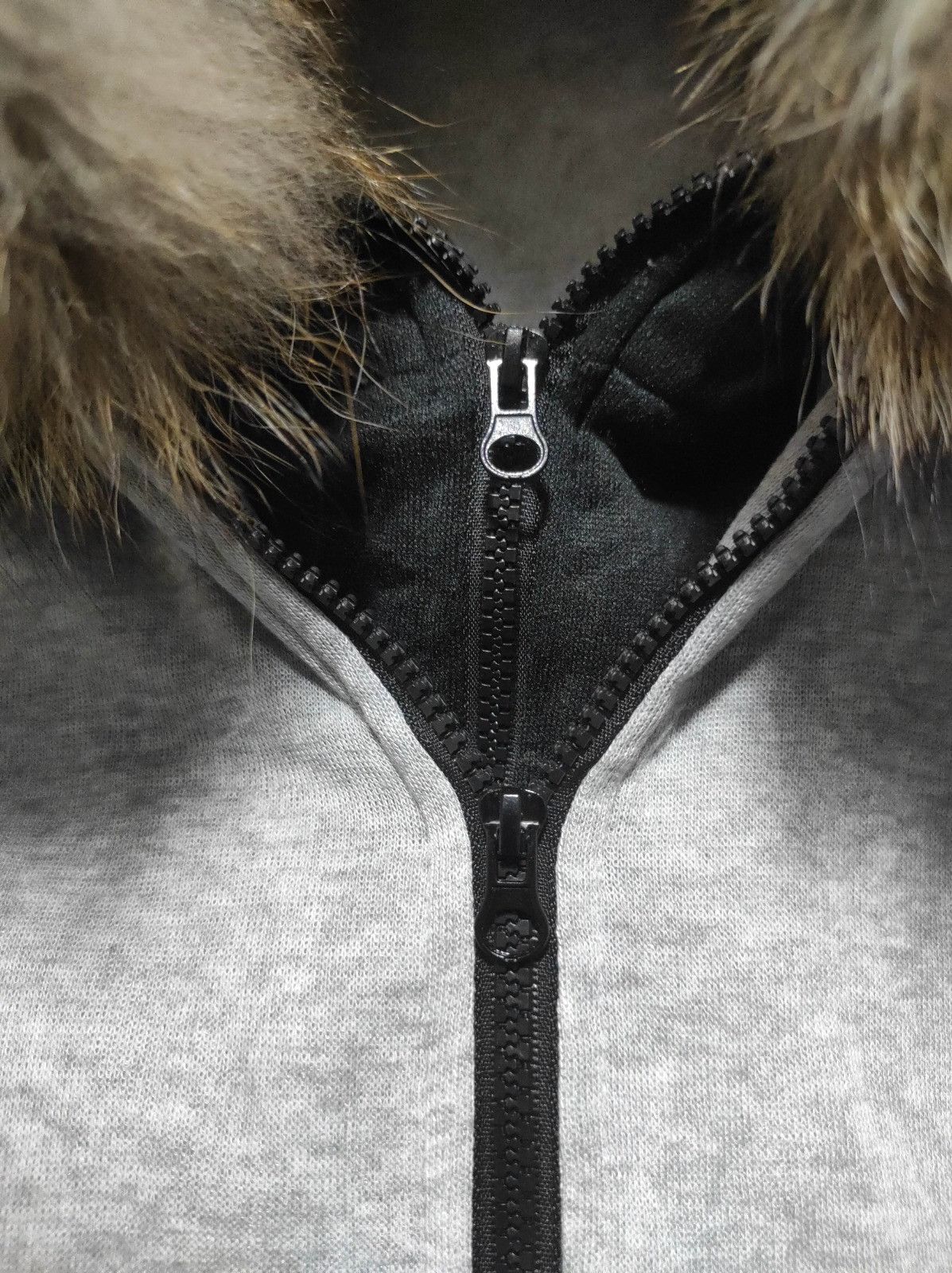Japanese Brand Unbrand Gray double layer zip fur hoodie ifsix LGB style Size US M / EU 48-50 / 2 - 10 Thumbnail