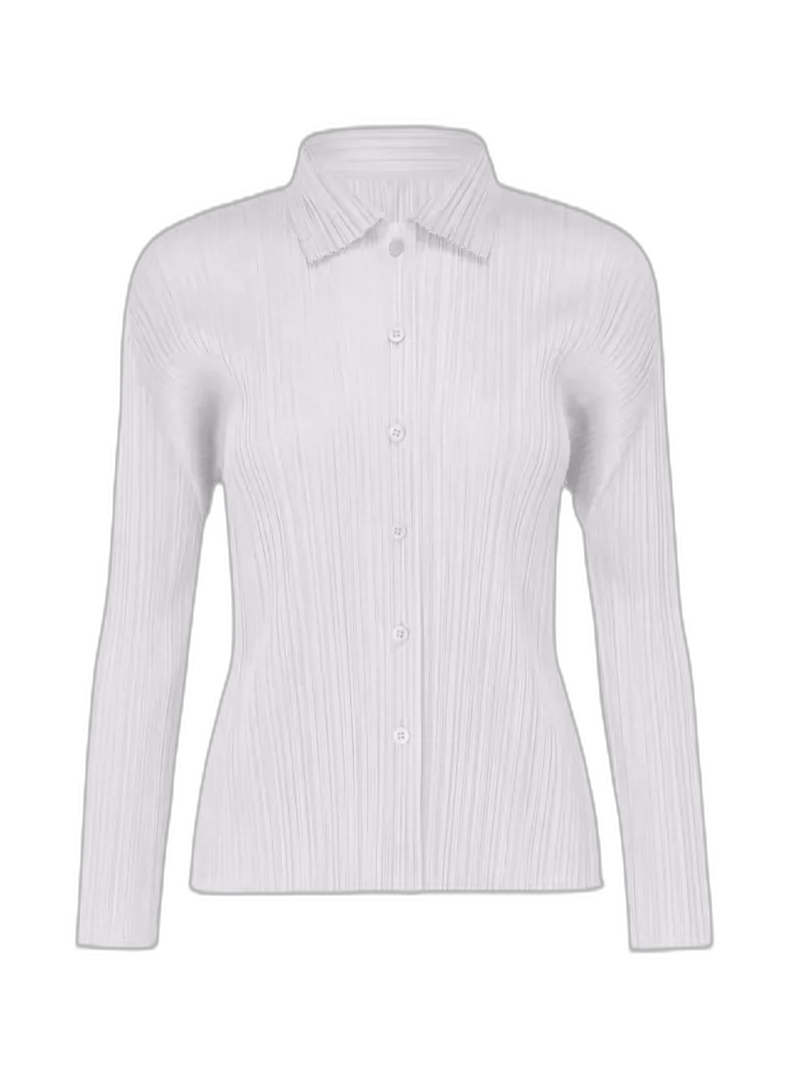 Issey Miyake Classic Light Gray Blouse by Issey Miyake Size M / US 6-8 / IT 42-44 - 1 Thumbnail