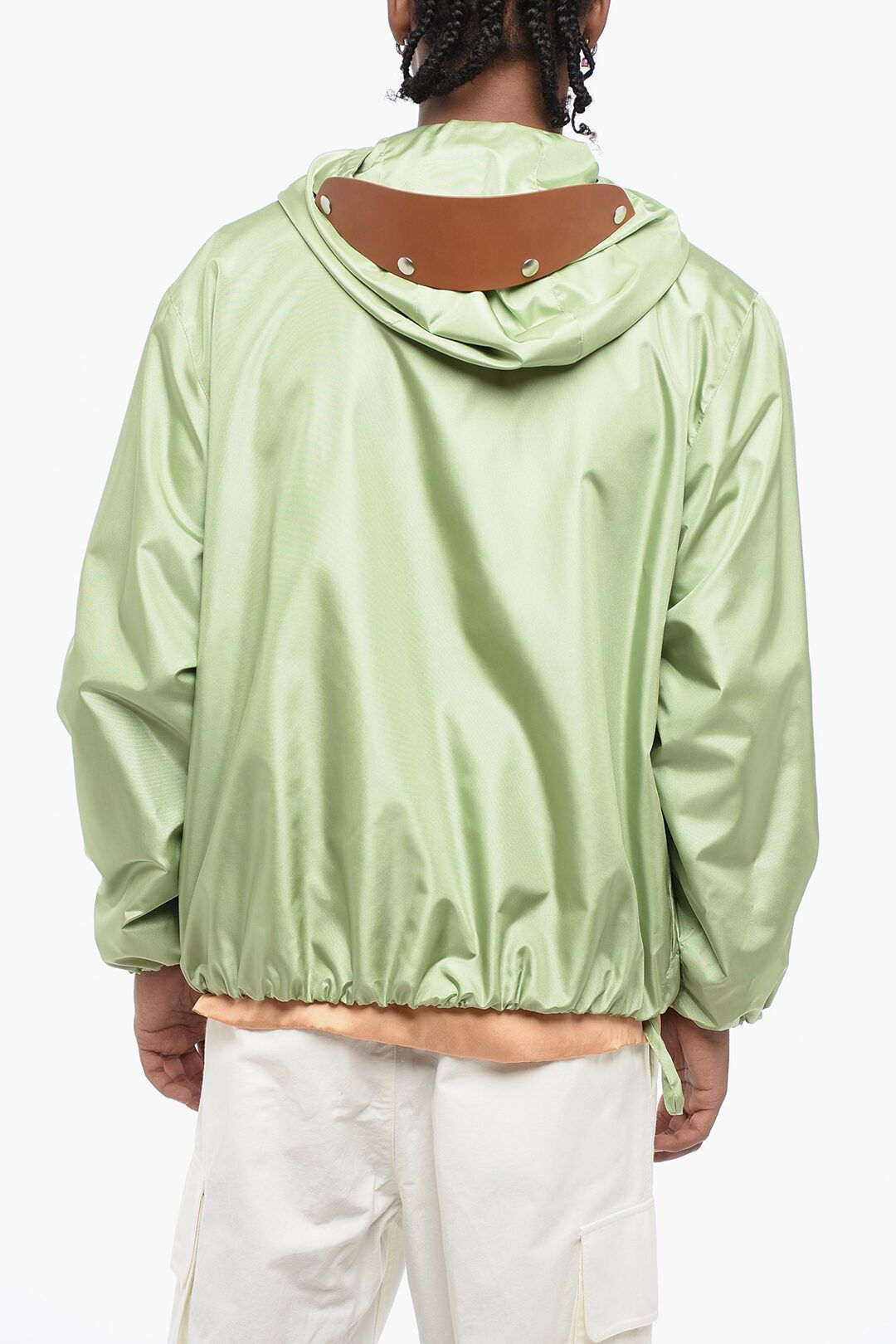 Jil Sander og1mm0625 Visor Hooded Windbreaker Jacket Green Size US L / EU 52-54 / 3 - 2 Thumbnail
