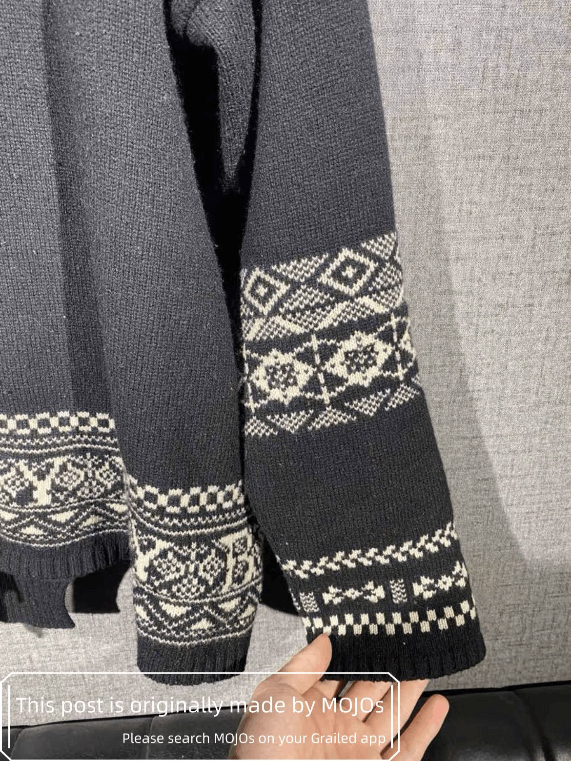 Yohji Yamamoto Sz 2 Yohji Yamamoto Ethical Pattern Stripe Knitwear mojos141 Size US M / EU 48-50 / 2 - 4 Thumbnail