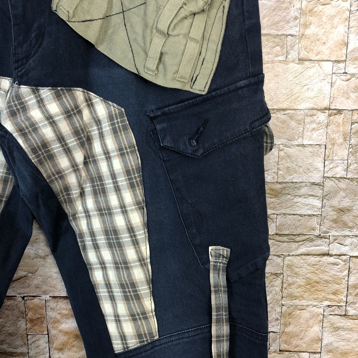 Japanese Brand DL Japanese Custom D.Blue Cargo Multipocket Pants #A354 Size US 31 - 10 Thumbnail