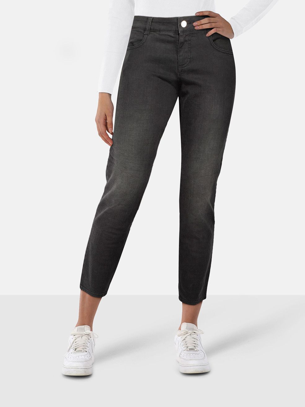 Stella McCartney Black Faded Zip Detail Jeans Size 30" / US 8 / IT 44 - 1 Thumbnail