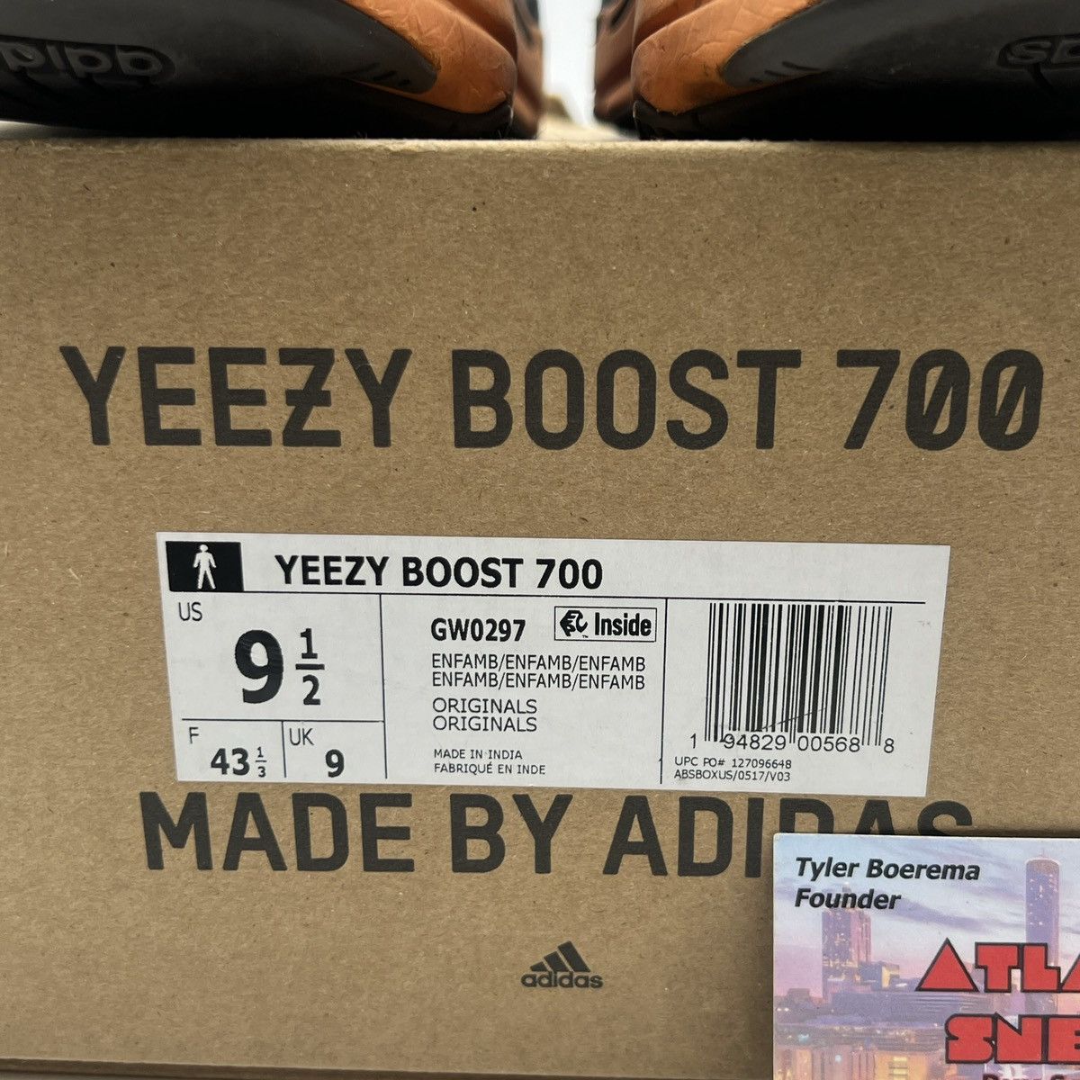 Adidas Yeezy boost 700 Enflame Amber Size US 9.5 / EU 42-43 - 6 Thumbnail