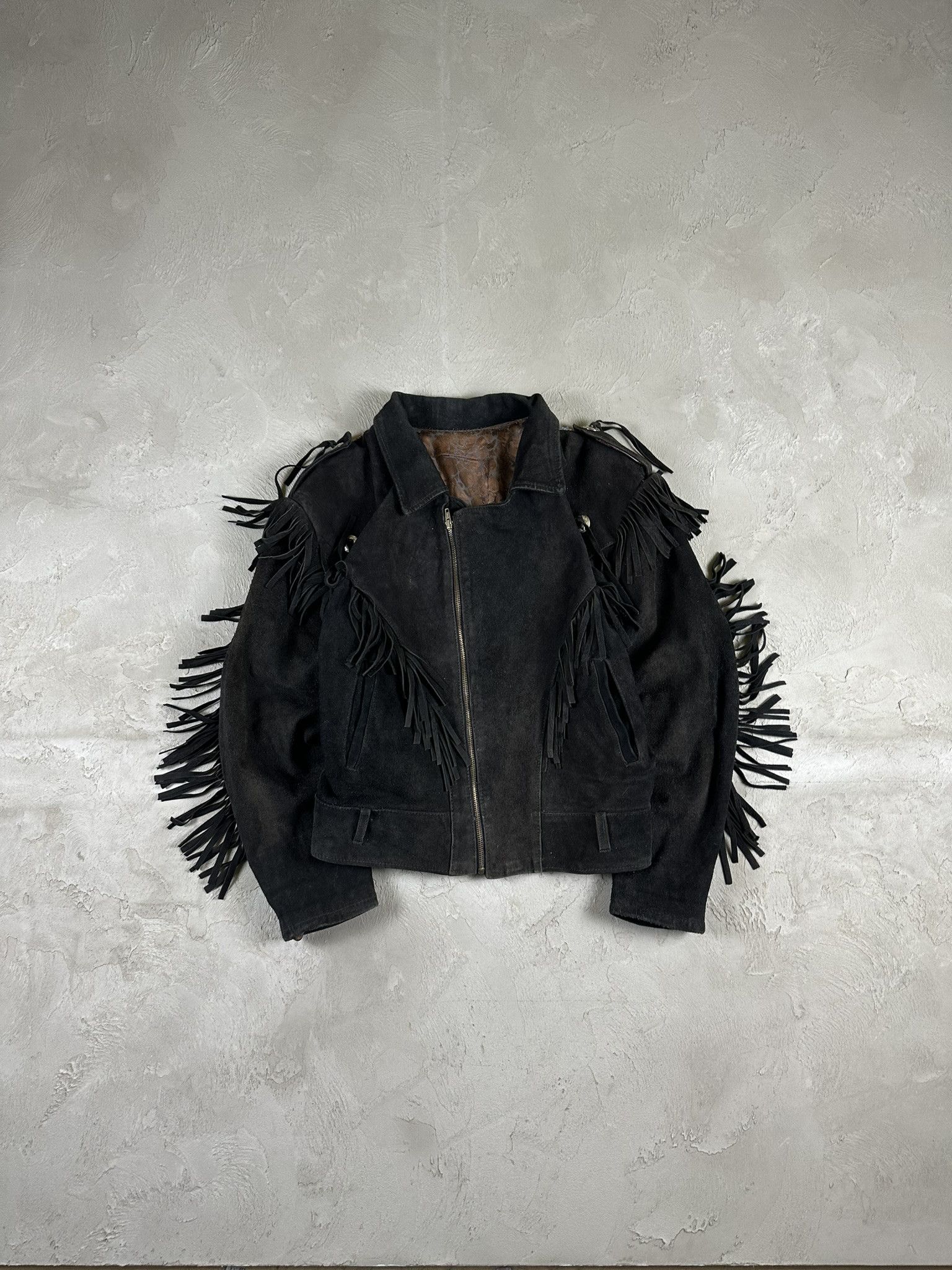Genuine Leather Vintage Suede Avant Garde Cowboy Boxy Leather Jacket Size US M / EU 48-50 / 2 - 1 Thumbnail