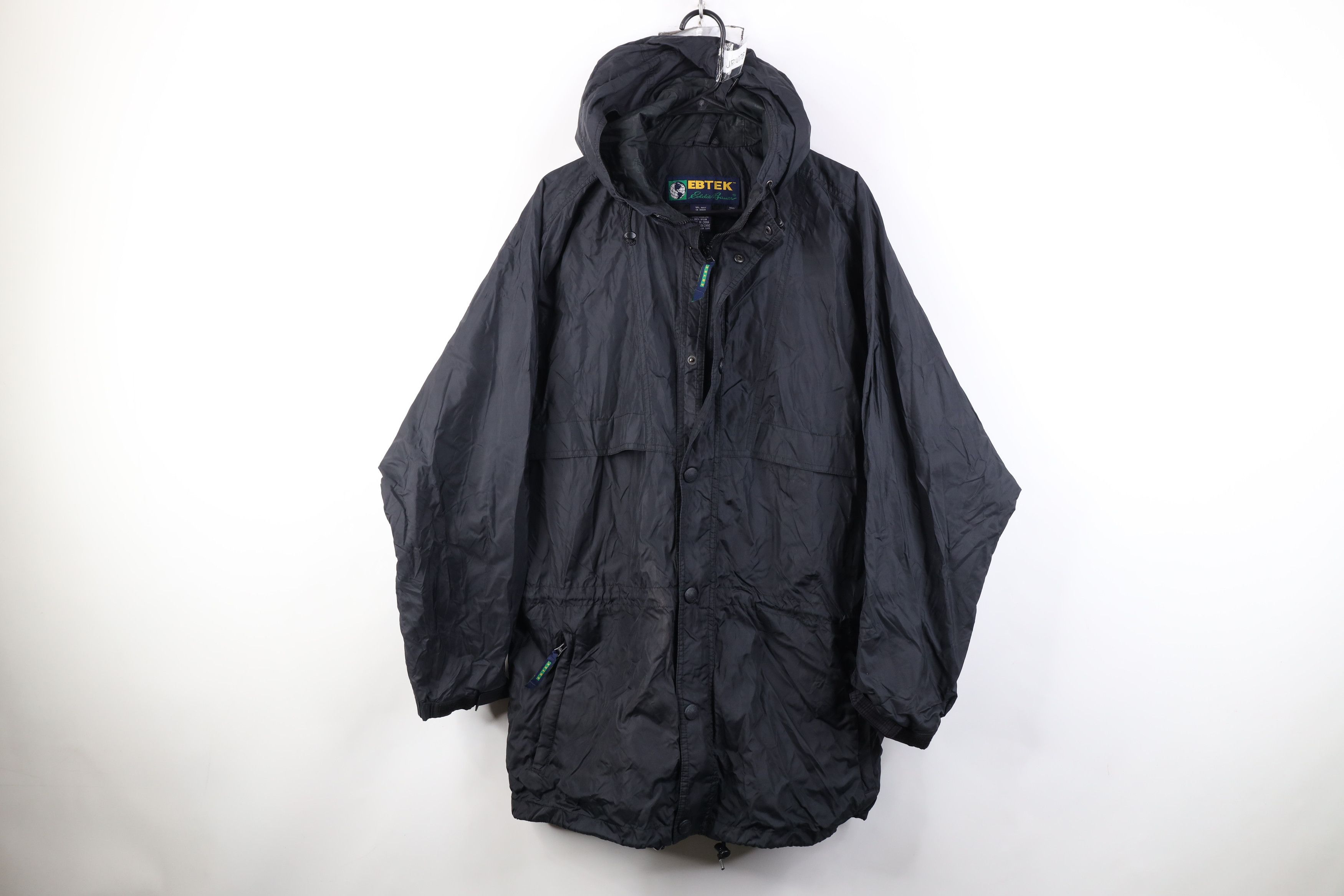 Eddie Bauer Vinage 90s Eddie Bauer EbTek Parka Rain Jacket Coat Black Size US L / EU 52-54 / 3 - 1 Thumbnail