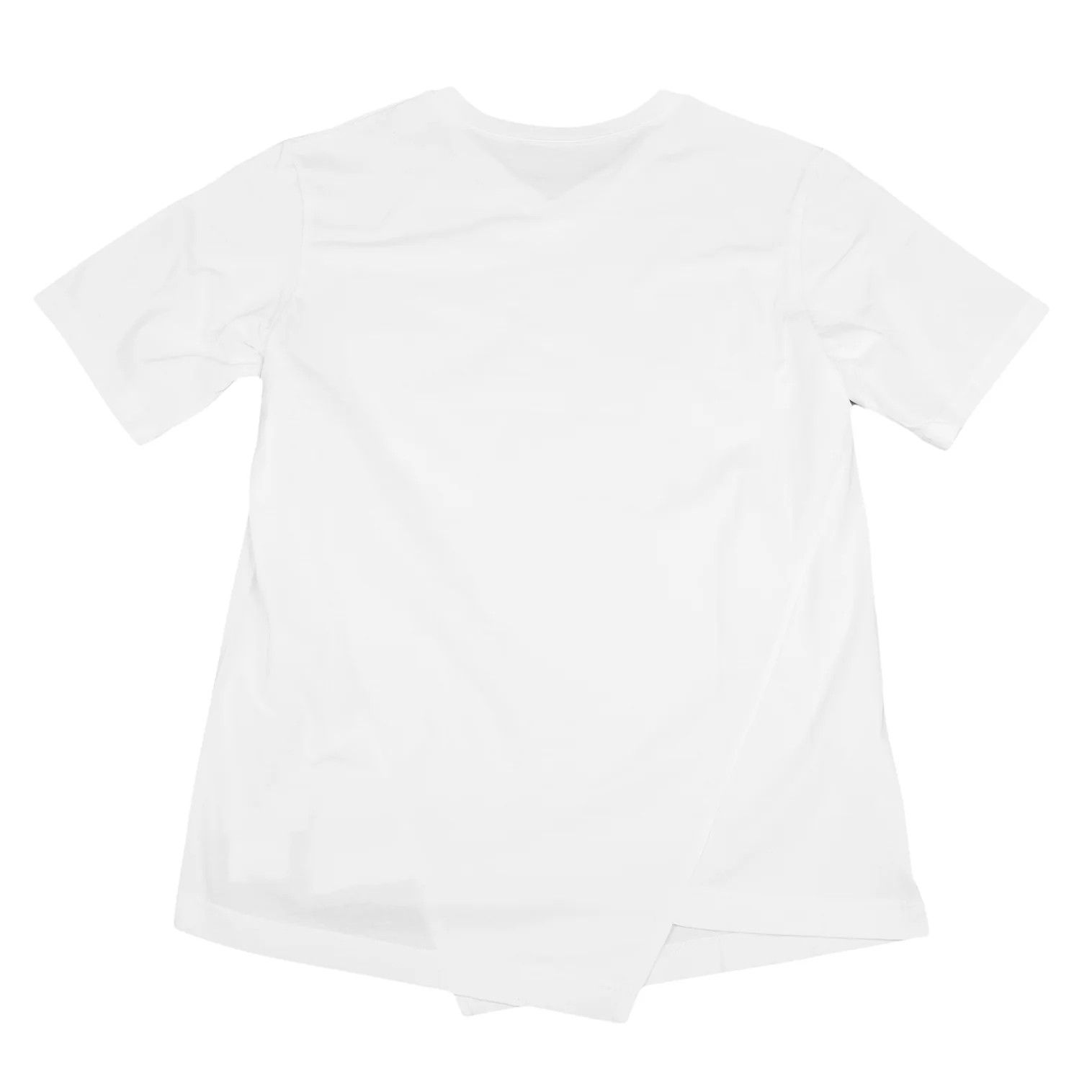 Yohji Yamamoto Bias Cut V-Neck T-Shirt in White Size US S / EU 44-46 / 1 - 7 Thumbnail