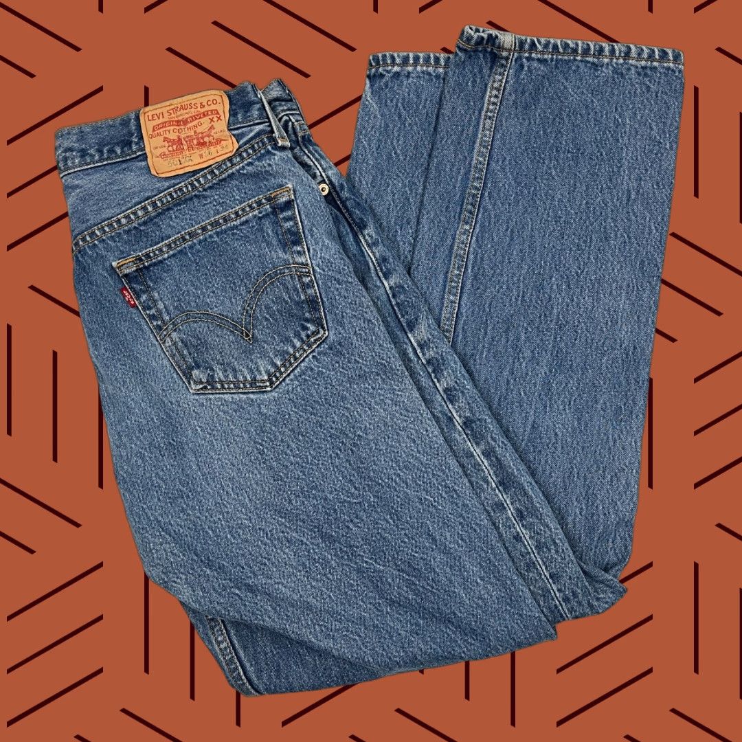 Levi's VTG Levi's 501 XX Jeans Mens 33 x 30 Blue Denim Cotton Straight Button Fly Mexico Size US 33 - 1 Thumbnail