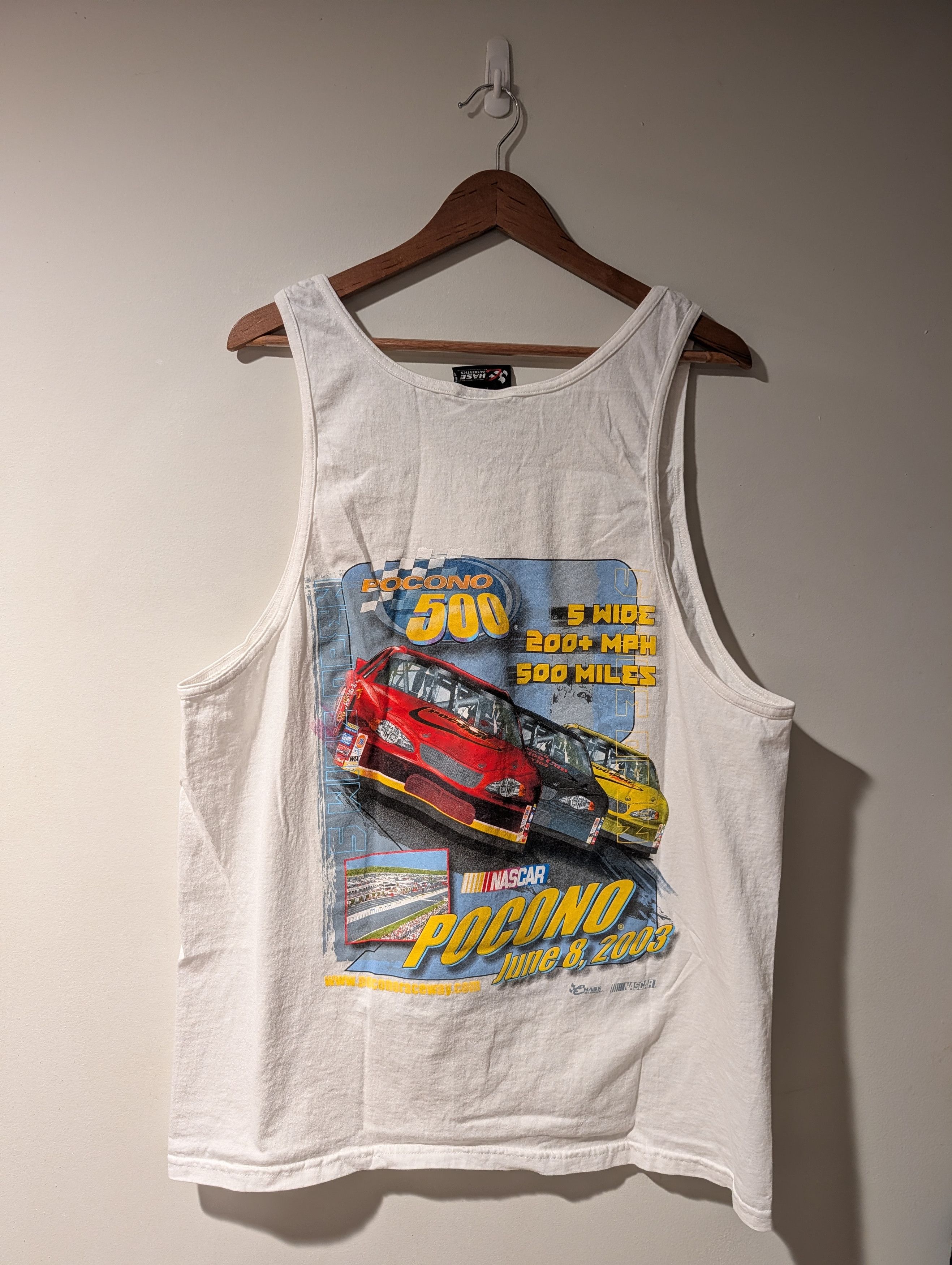 NASCAR Vintage 2003 Pocono 500 NASCAR Tank Top Chase Authentic Size US XL / EU 56 / 4 - 4 Thumbnail