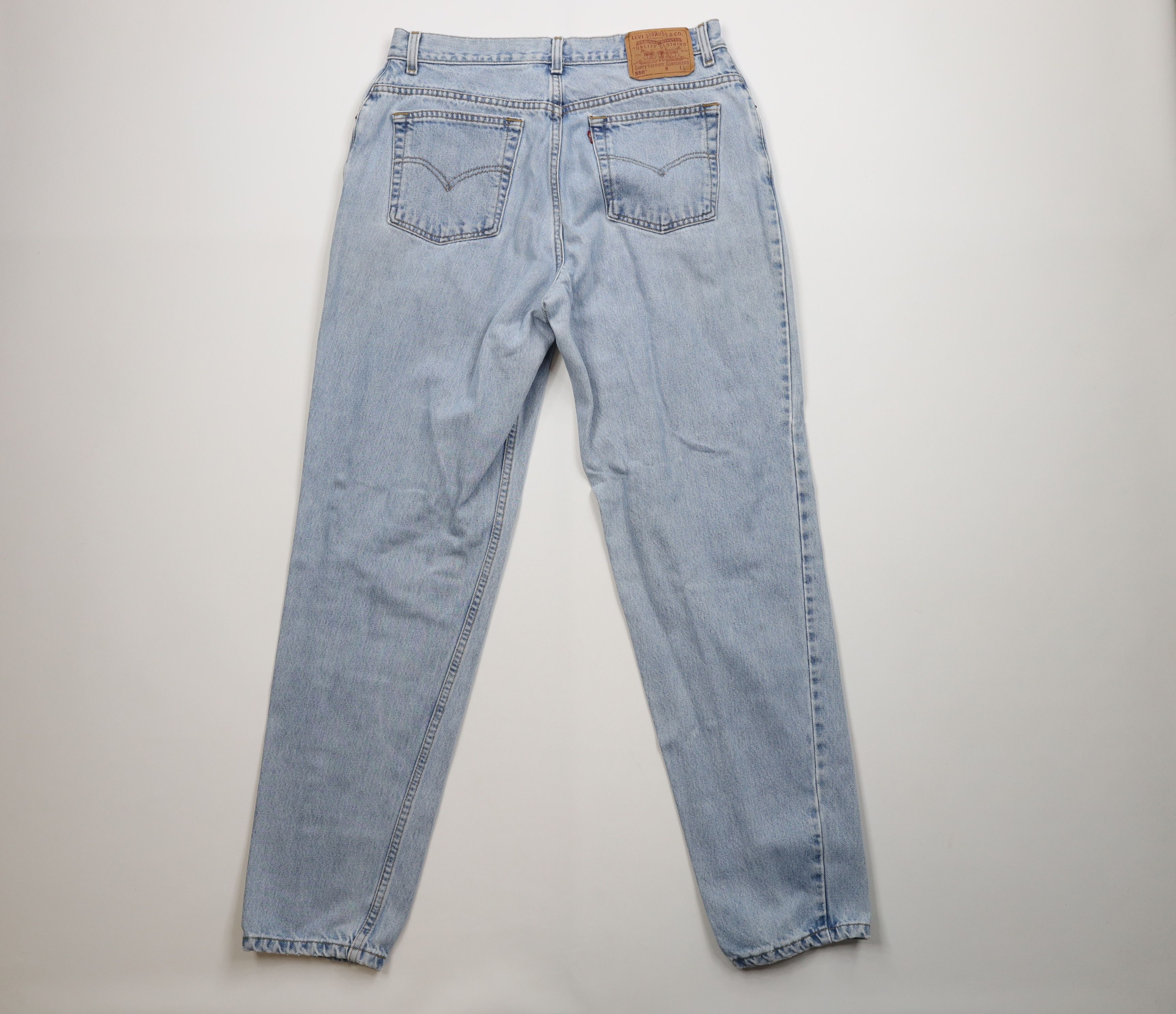 Levi's Vintage 90s Levis 550 Relaxed Fit Tapered Leg Denim Jeans Size 38" / US 16 / IT 52 - 10 Thumbnail