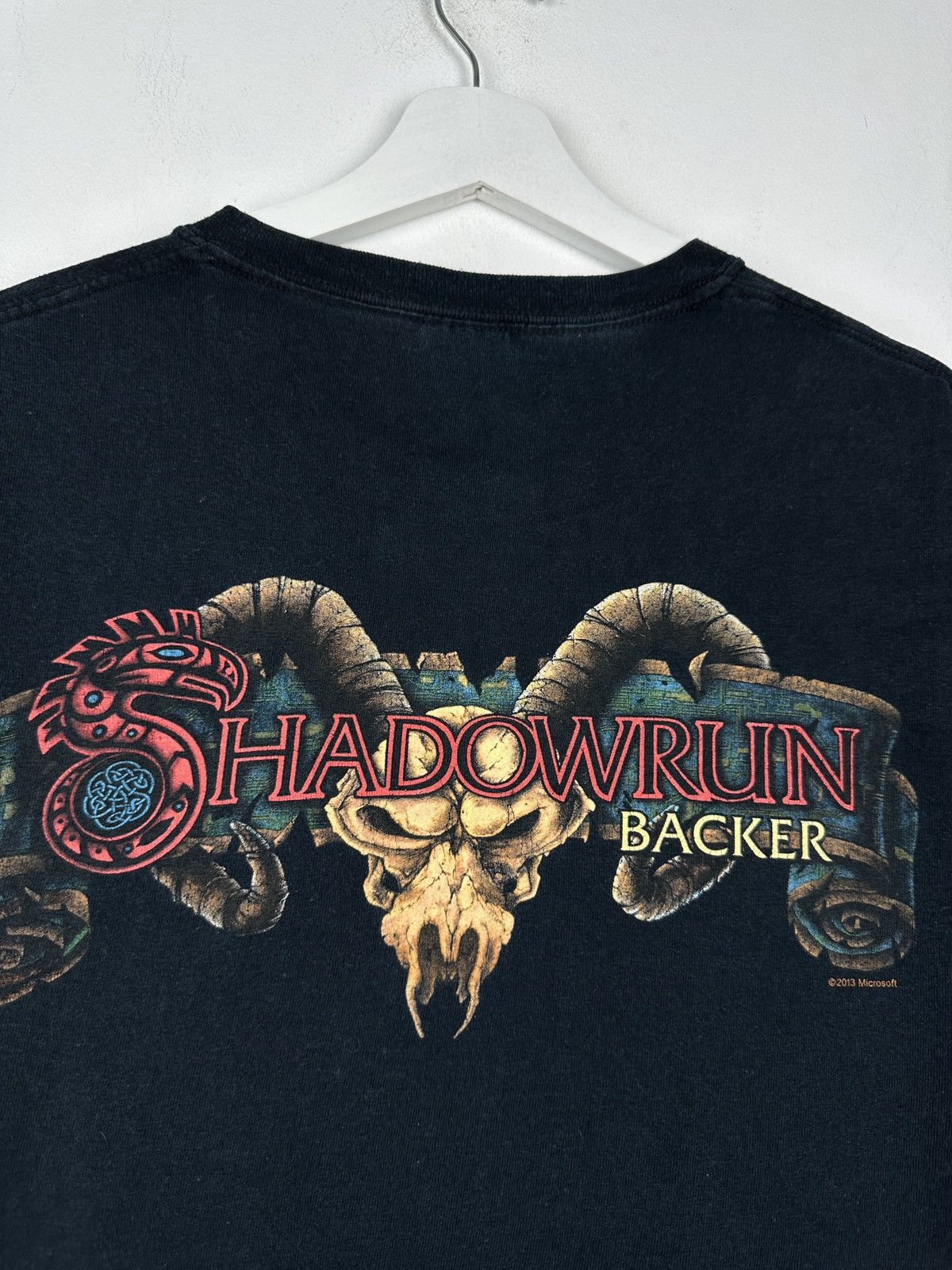 Vintage Shadow Run Backer Hit The Mark Video Game Promo T Shirt Tee Size US XL / EU 56 / 4 - 6 Thumbnail