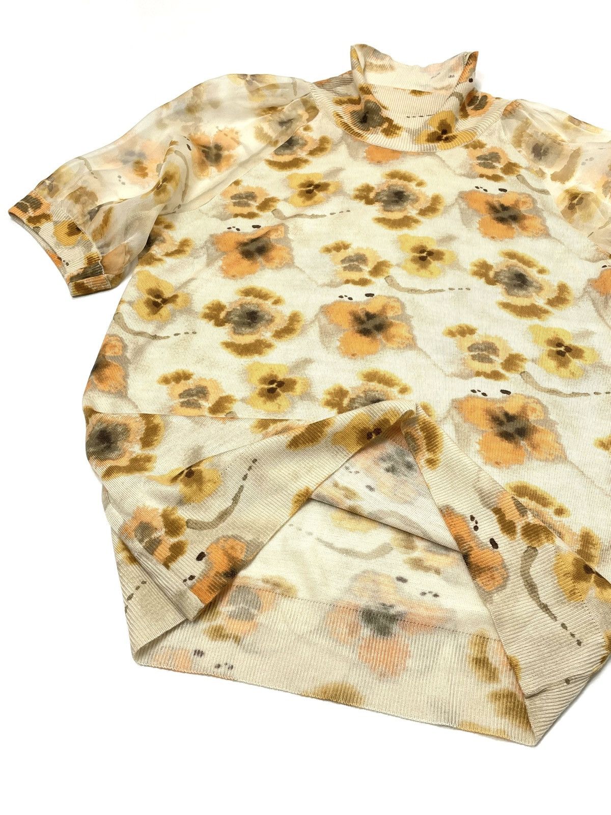 Dior Christian Dior by John Galliano Floral Knit Top - Size FR 38 Size S / US 4 / IT 40 - 4 Thumbnail