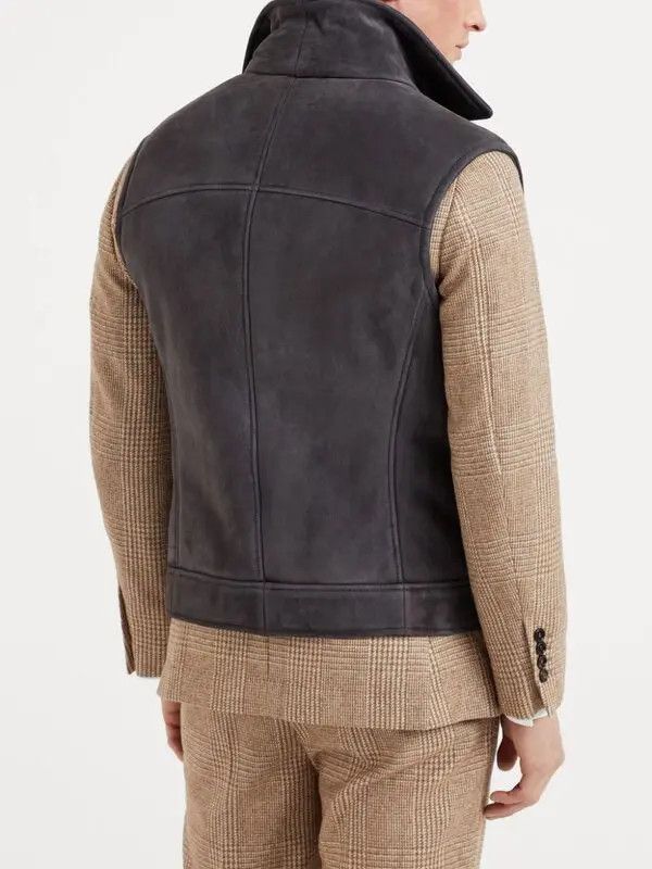 Brunello Cucinelli o1w1db101025 Vest in Gray Size US XXL / EU 58 / 5 - 4 Thumbnail