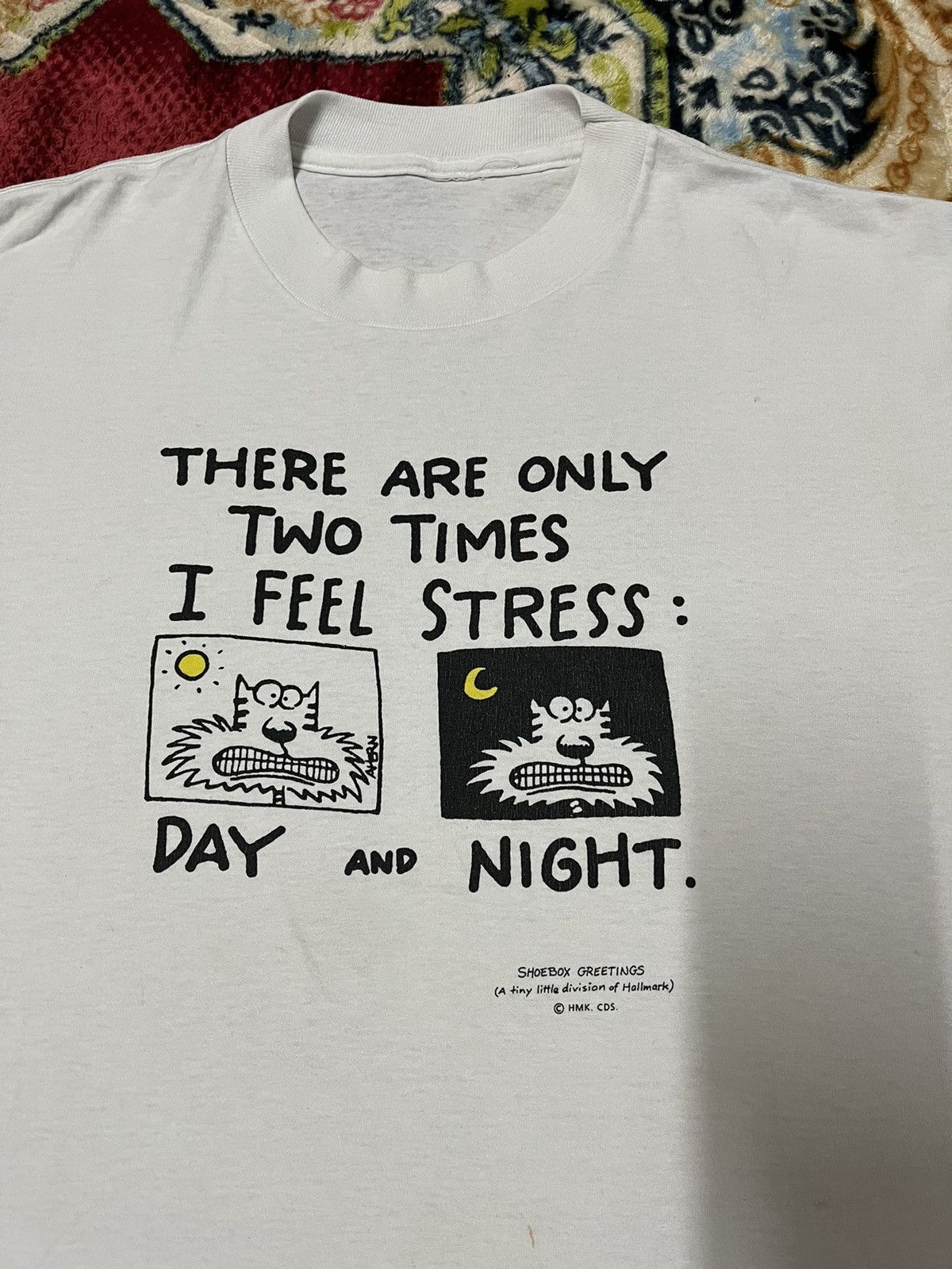 Vintage Vintage Stress Cat Shoebox Greetings Tshirt Size US L / EU 52-54 / 3 - 2 Thumbnail