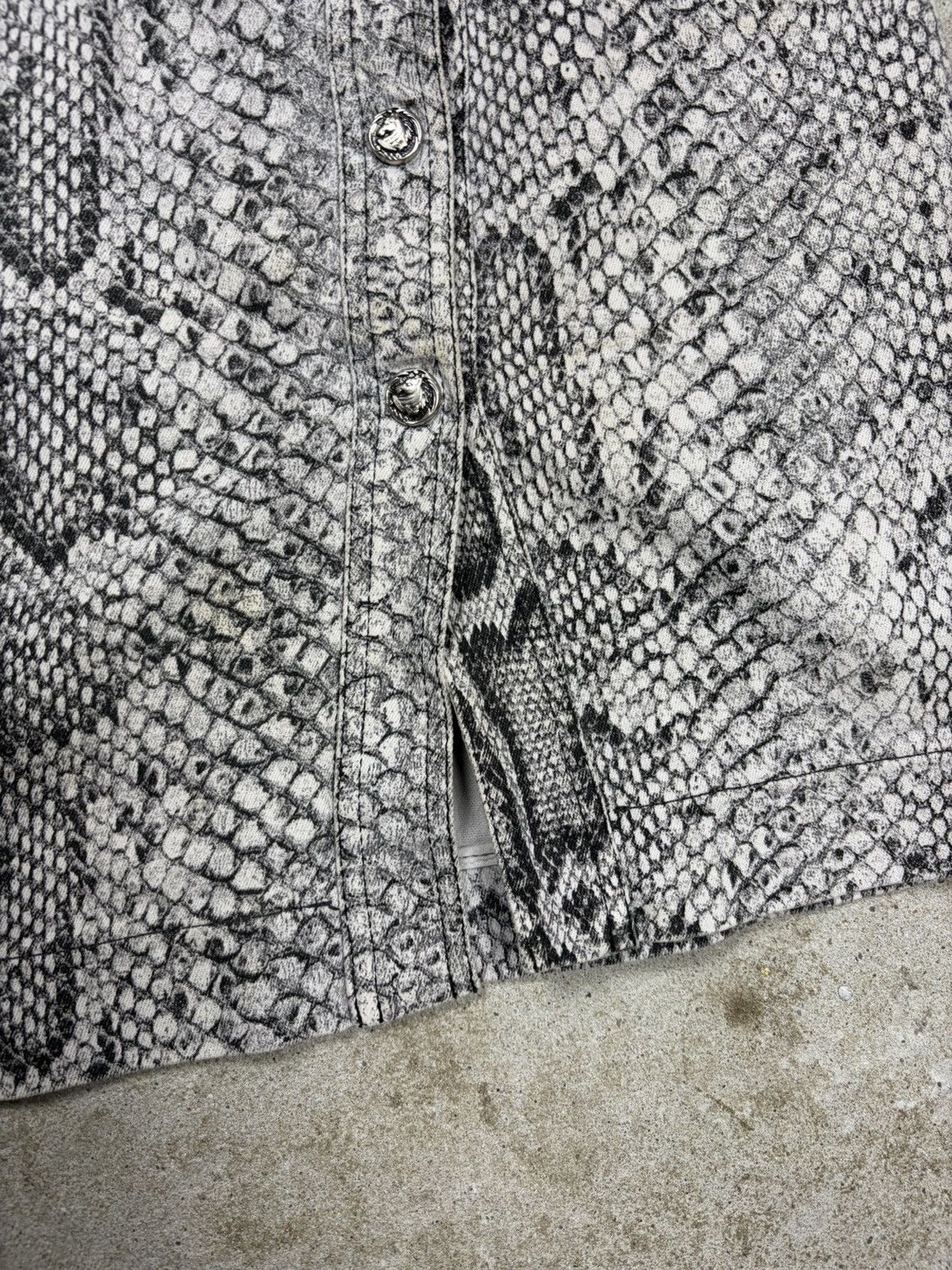 Roberto Cavalli Vintage 2000s Roberto Cavalli Snake Skin Print Set Skirt Size 29" - 6 Thumbnail