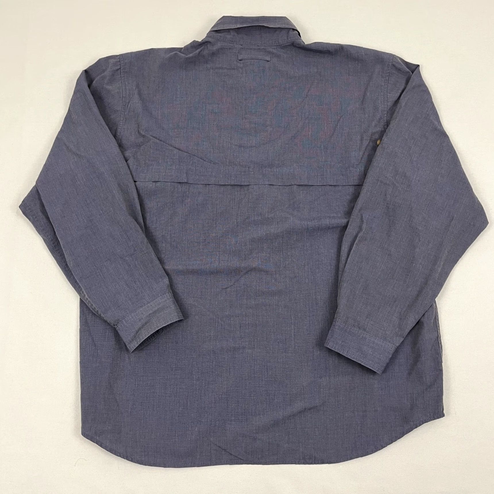 ExOfficio VINTAGE ExOfficio Shirt Mens XL Blue Roll Tab Vented Hiking Fishing Outdoors Button-Down Size US XL / EU 56 / 4 - 7 Thumbnail