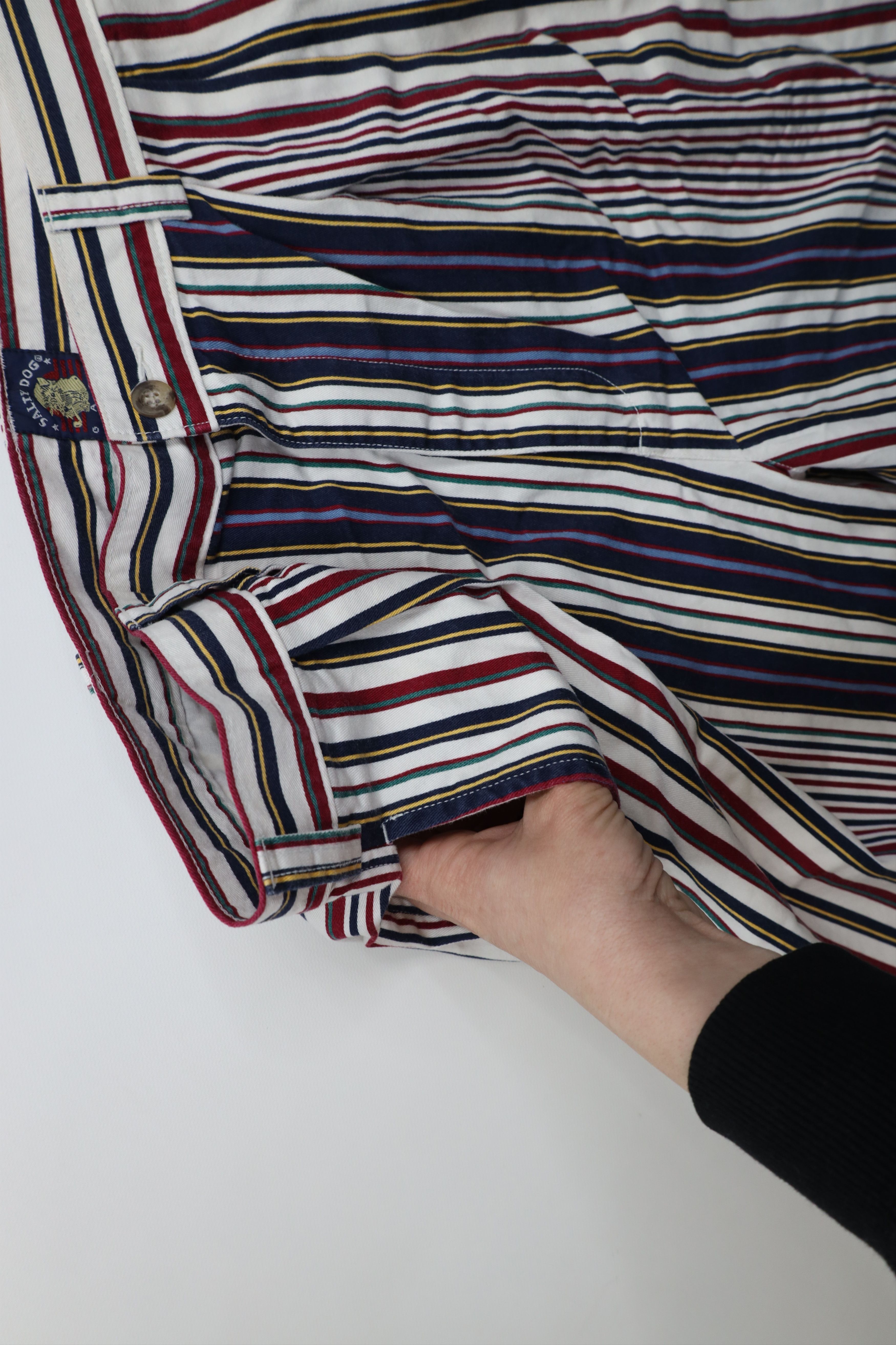 Vintage Vintage 90s Streetwear Striped Above Knee Chino Shorts Size US 32 / EU 48 - 7 Thumbnail