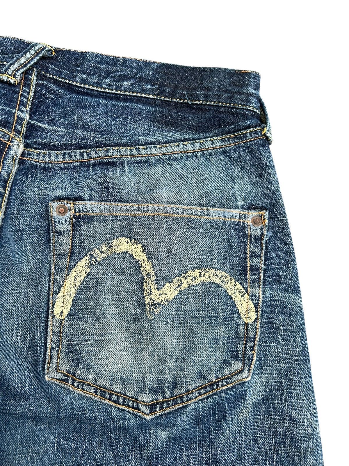 Evisu Vintage Evisu Selvedge Distressed Repair Denim Jeans Size US 33 - 14 Thumbnail