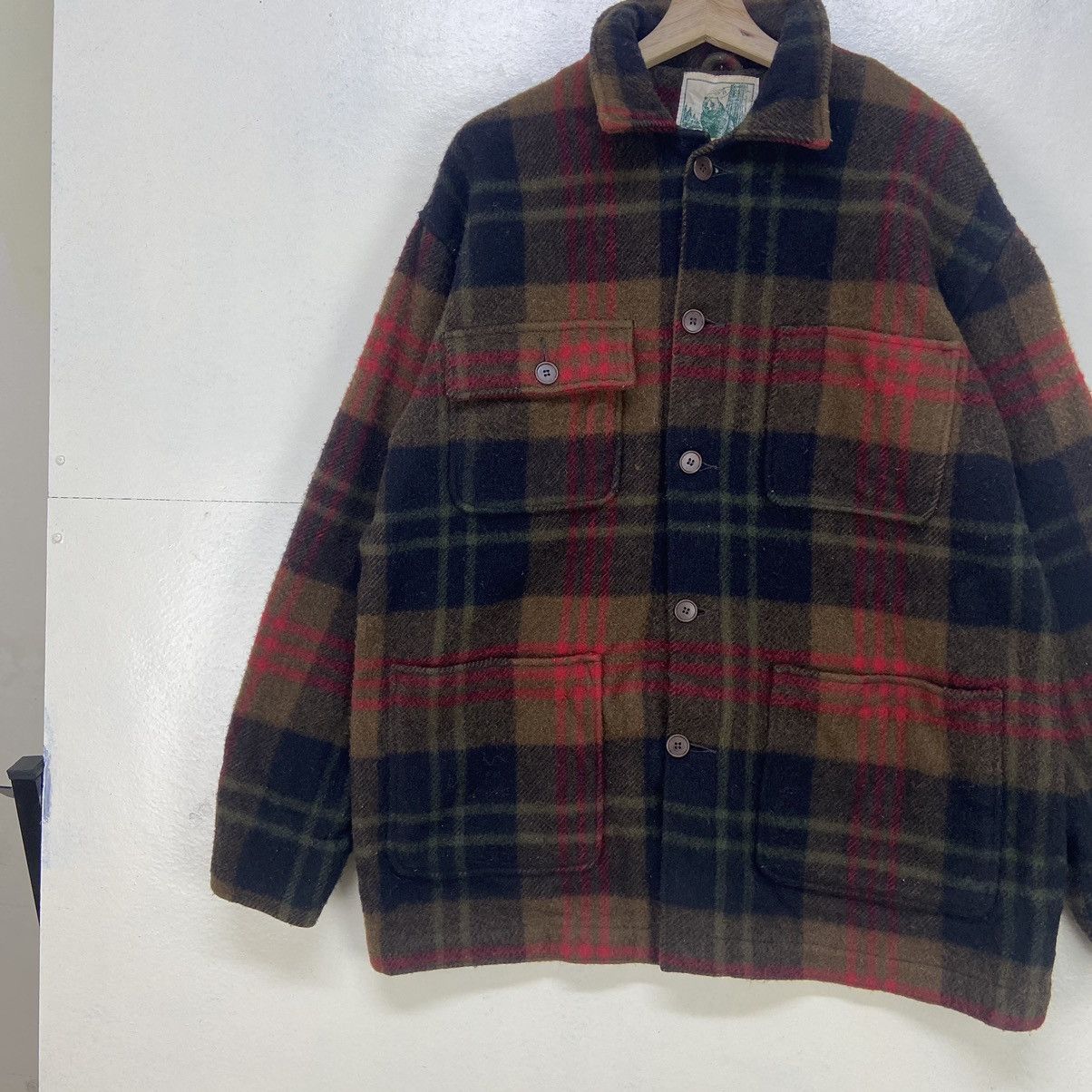 Golden Bear × Vintage Vintage Golden Bear Made in USA Checkered Plaid Wool Jacket Size US M / EU 48-50 / 2 - 6 Thumbnail