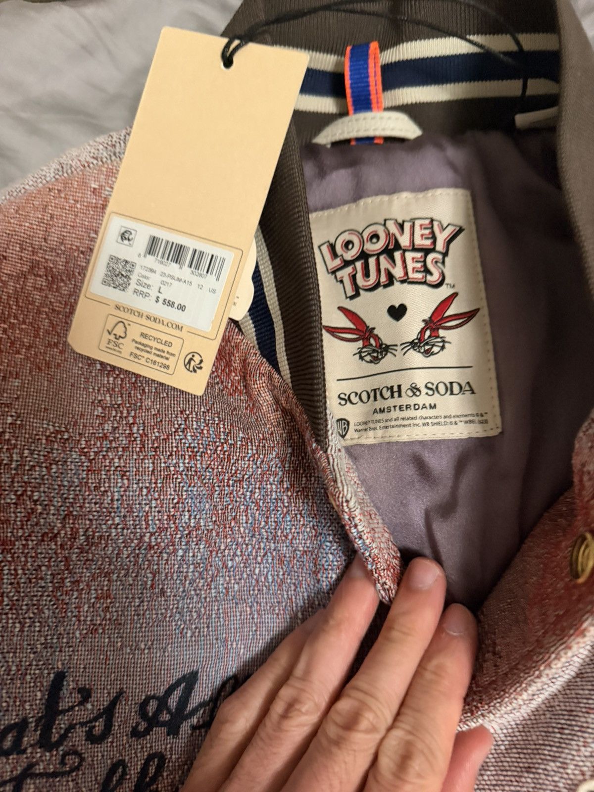 Scotch & Soda Scotch soda x looney tunes leather jacket Size US L / EU 52-54 / 3 - 2 Thumbnail