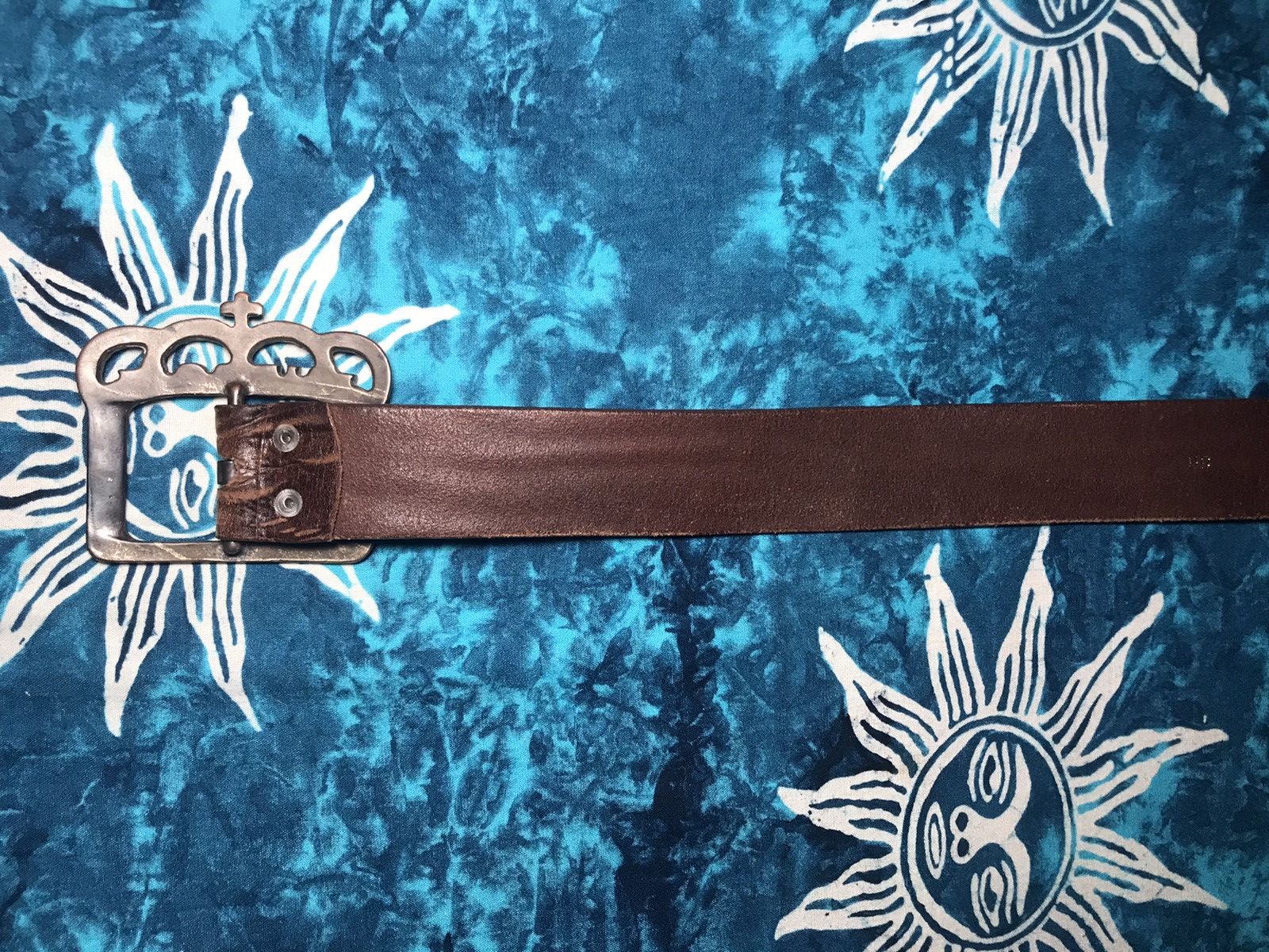 Energie Y2K Vintage Leather Belt Rodeo ENERGIE Size 32 - 11 Thumbnail