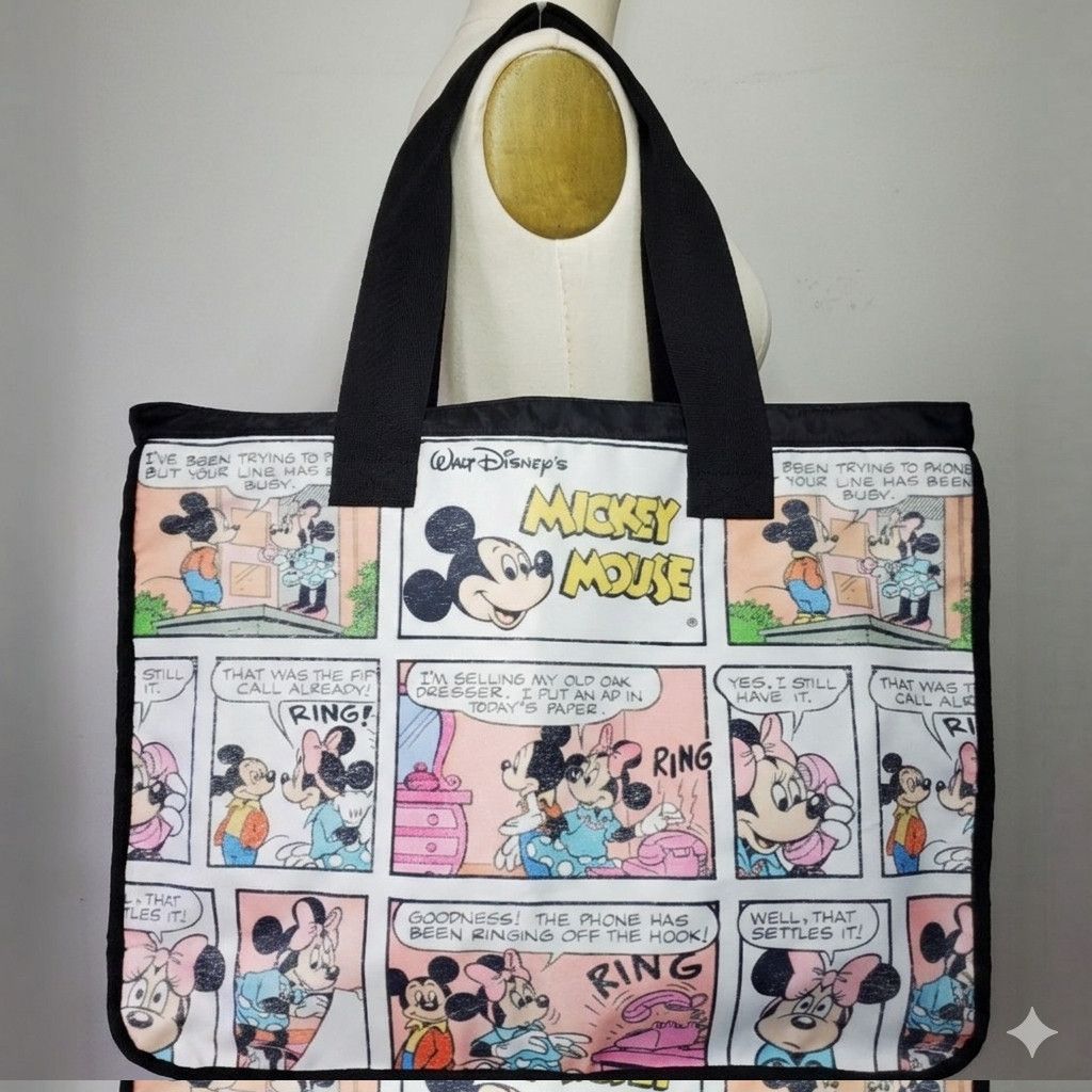 Disney Disney 20x15x6" Bag Mickey Minnie Comic Double Handles Size ONE SIZE - 4 Thumbnail