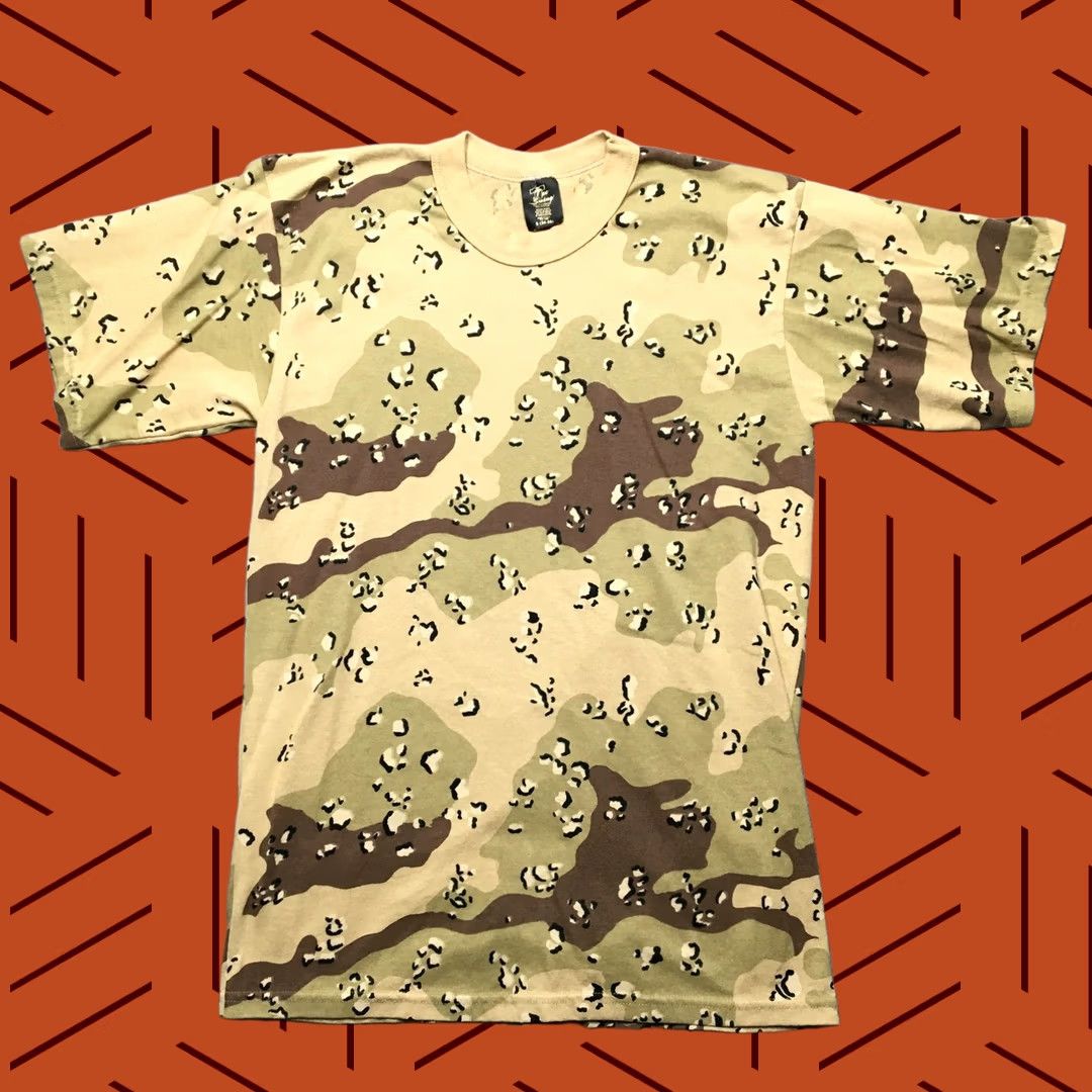 Vintage VINTAGE Tee Swing Shirt Camouflage Desert Chocolate Chip Military USA 90s Shirt Mens Small Beige Camouflage 90s Mens Small Size US S / EU 44-46 / 1 - 1 Thumbnail