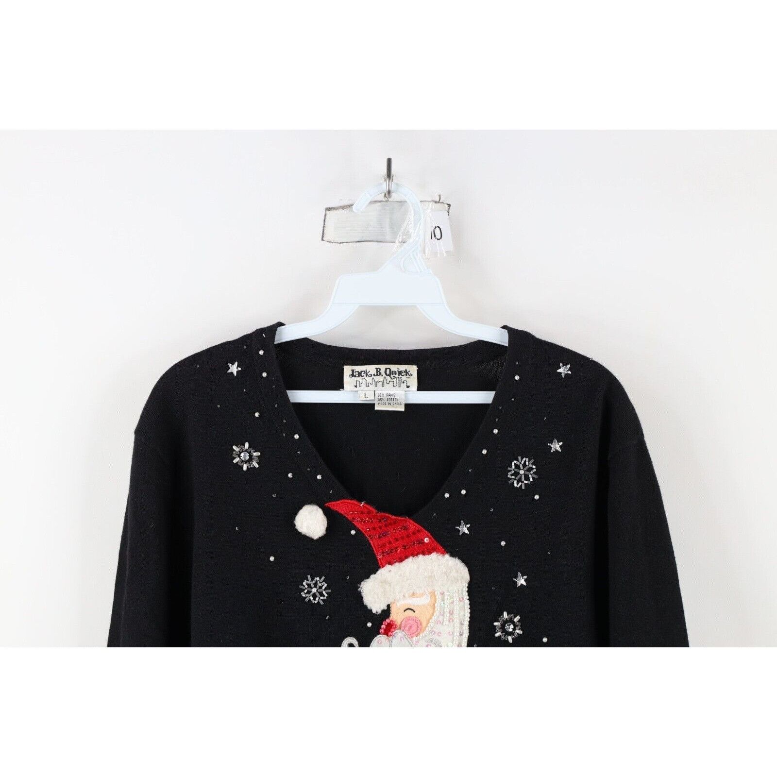 Vintage Vintage 90s Streetwear Christmas Santa Claus Moon Sweater Size L / US 10 / IT 46 - 2 Thumbnail