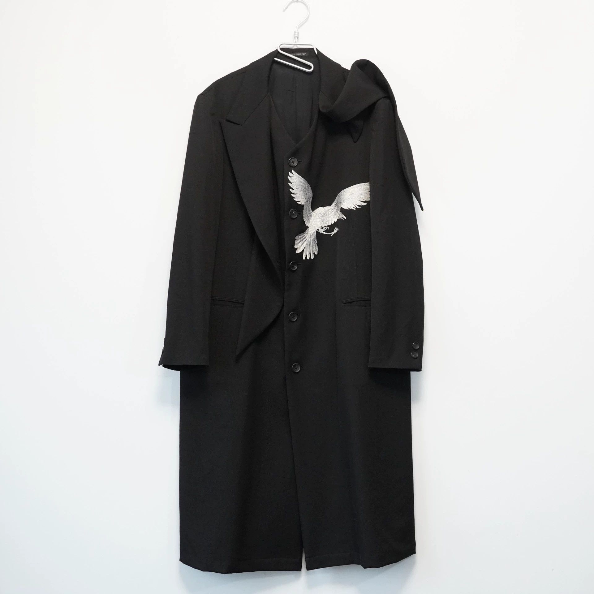Yohji Yamamoto Yohji Yamamoto 21AW Crow Embroidered Double Front Jkt 2-4 Size US M / EU 48-50 / 2 - 1 Thumbnail