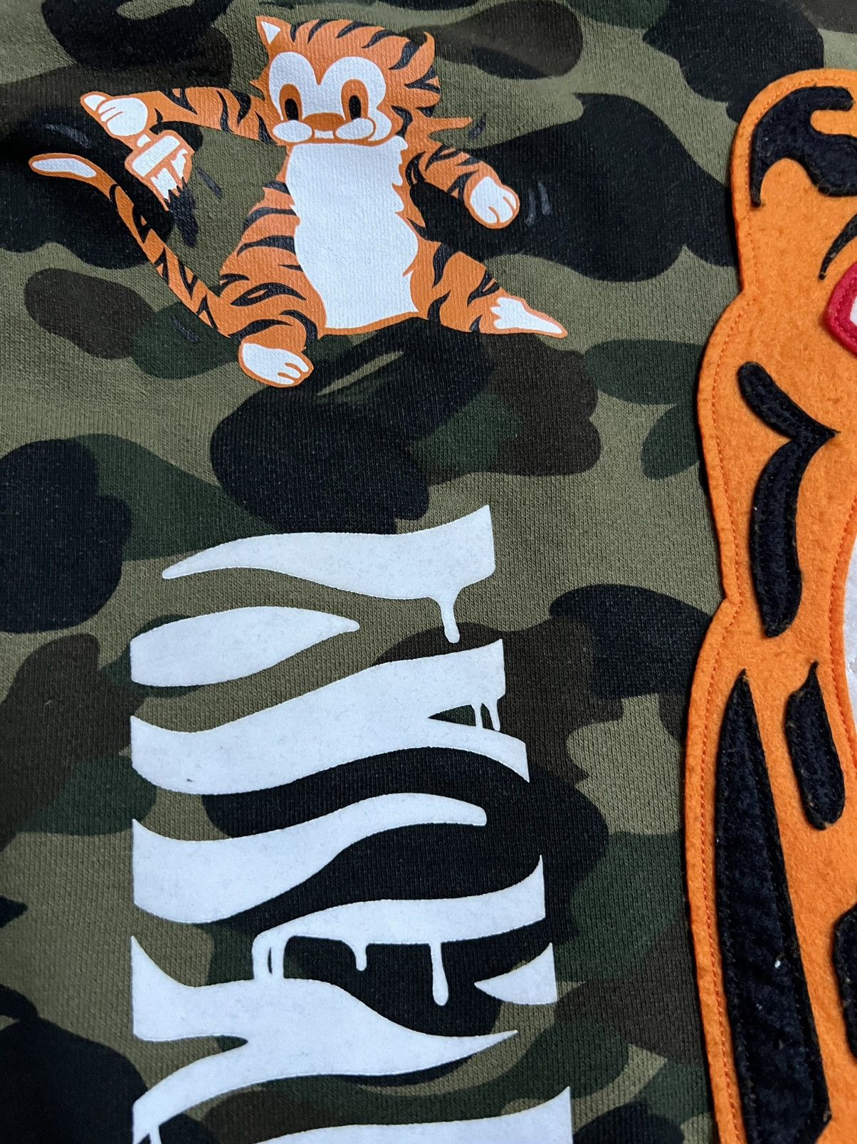 Bape A Bathing Ape Orange Tiger Shark Full Zip Up Hoodie Size US XL / EU 56 / 4 - 5 Thumbnail