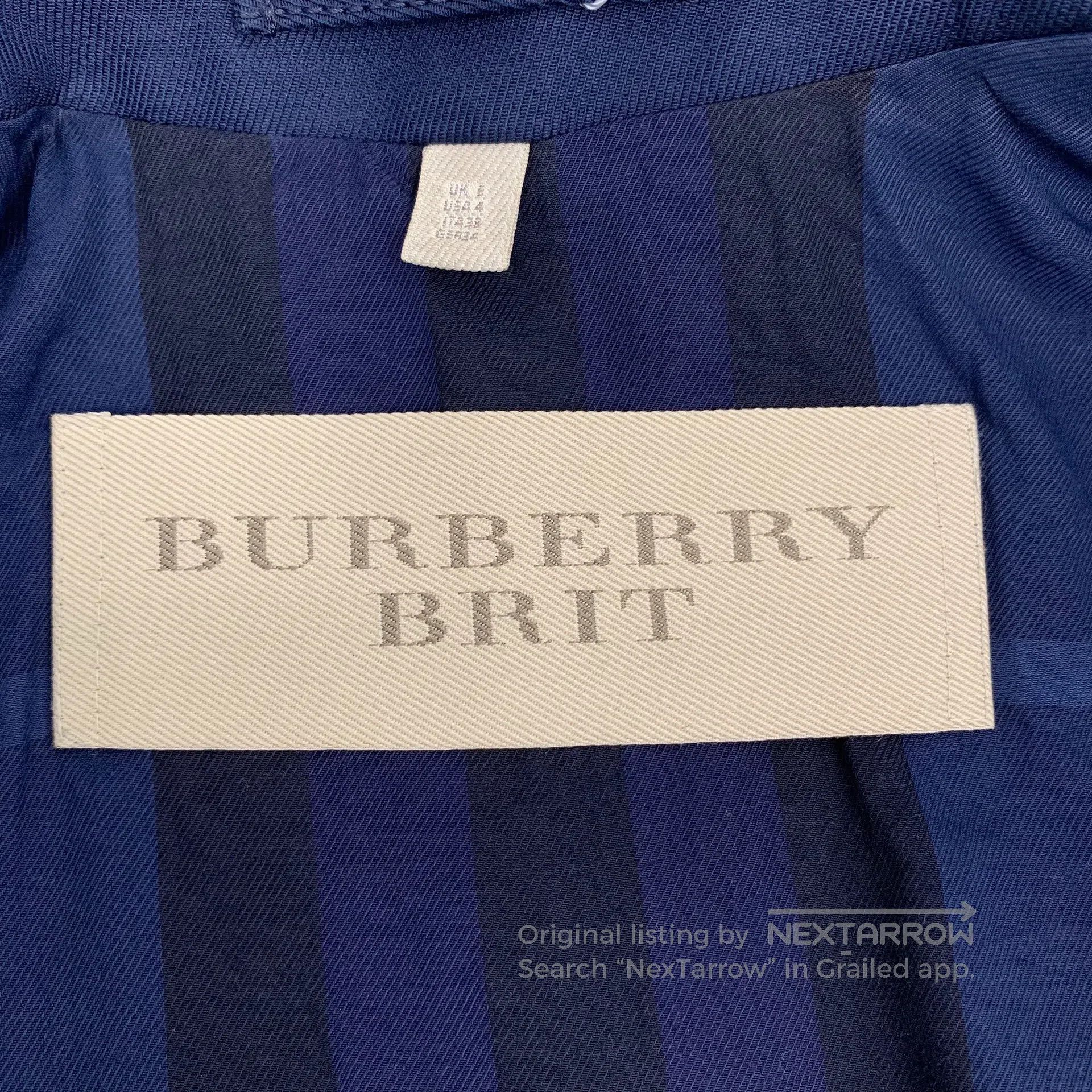 Burberry Burberry Dark blue cotton collar double-breasted belted wi Size XS / US 0-2 / IT 36-38 - 5 Thumbnail