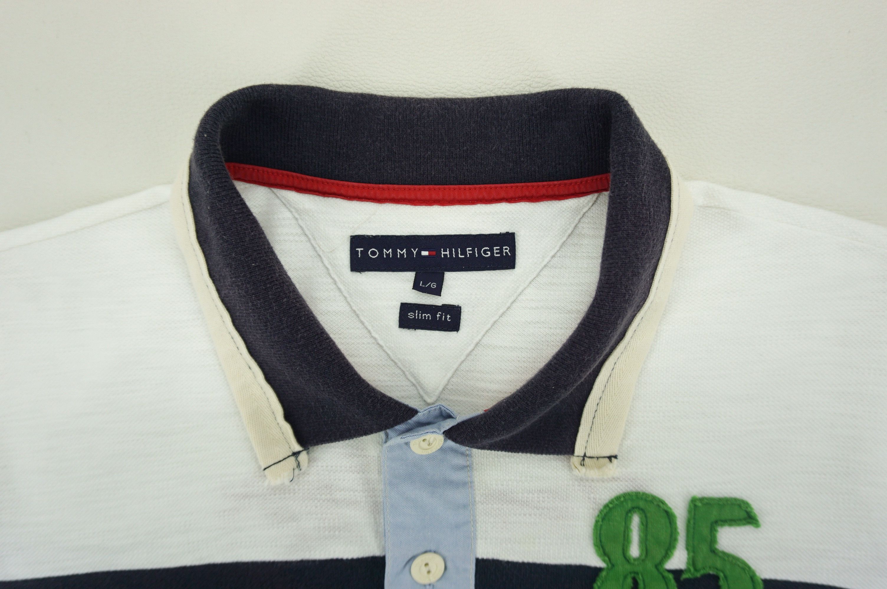 Tommy Hilfiger Tommy 85 Slim Fit Rugby Polo Shirt Size US S / EU 44-46 / 1 - 3 Thumbnail