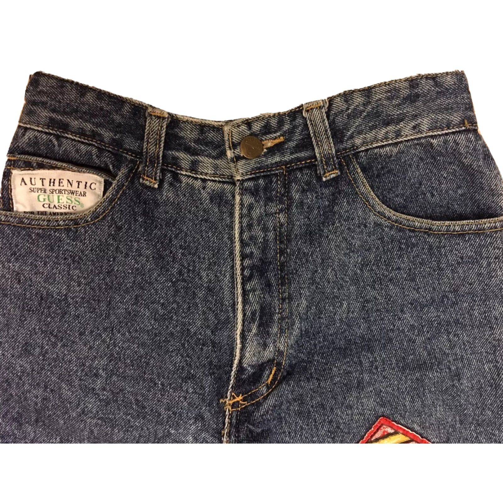 Guess VINTAGE Guess Jeans High Waist Sz 28 25" Waist 80s 1980s Super Sportswear USA Size 28" / US 6 / IT 42 - 6 Thumbnail