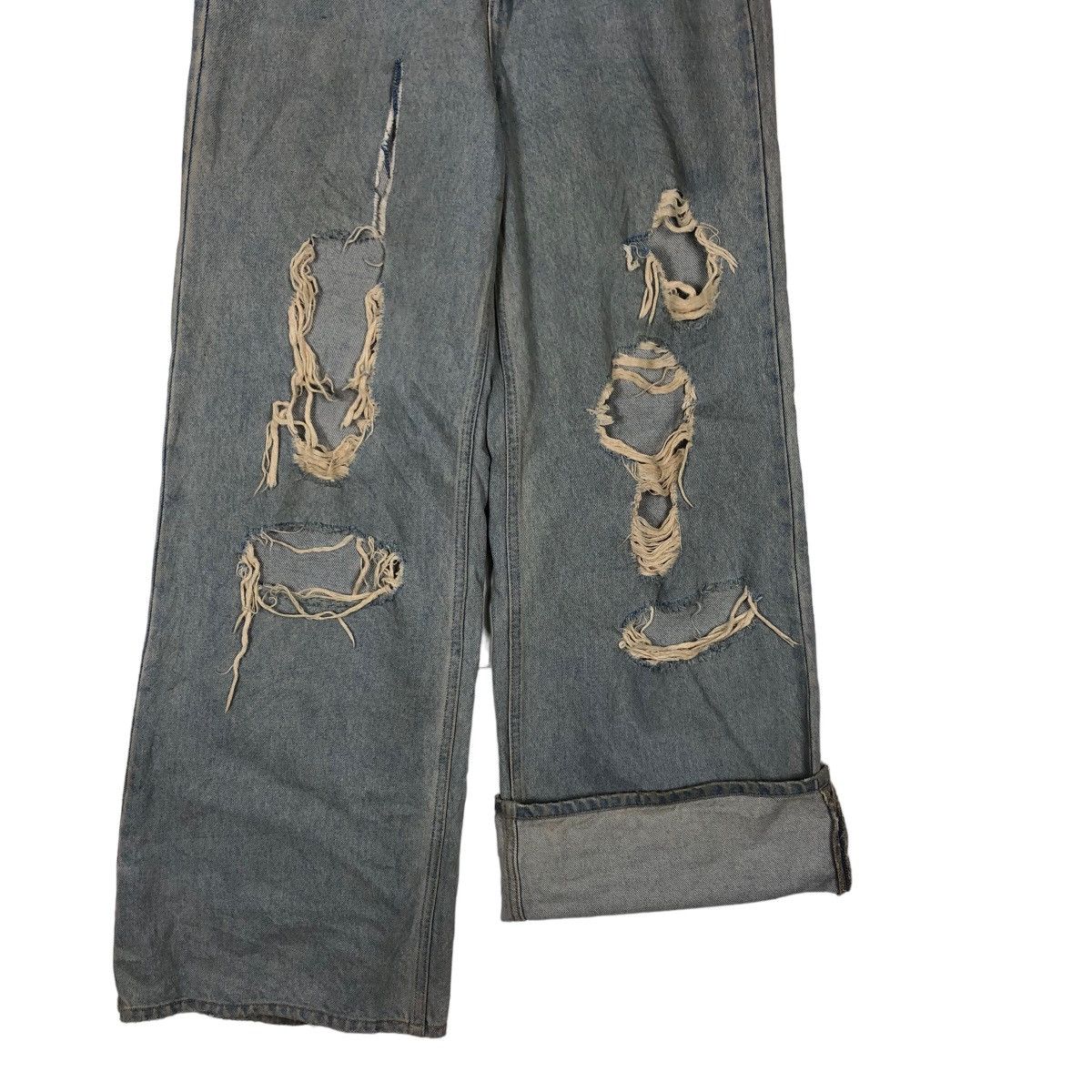Japanese Brand 🔥RARE OVERSIZED CUT DISTRESSED DENIM EMODA ISSEY MIYAKE Size US 26 / EU 42 - 11 Thumbnail