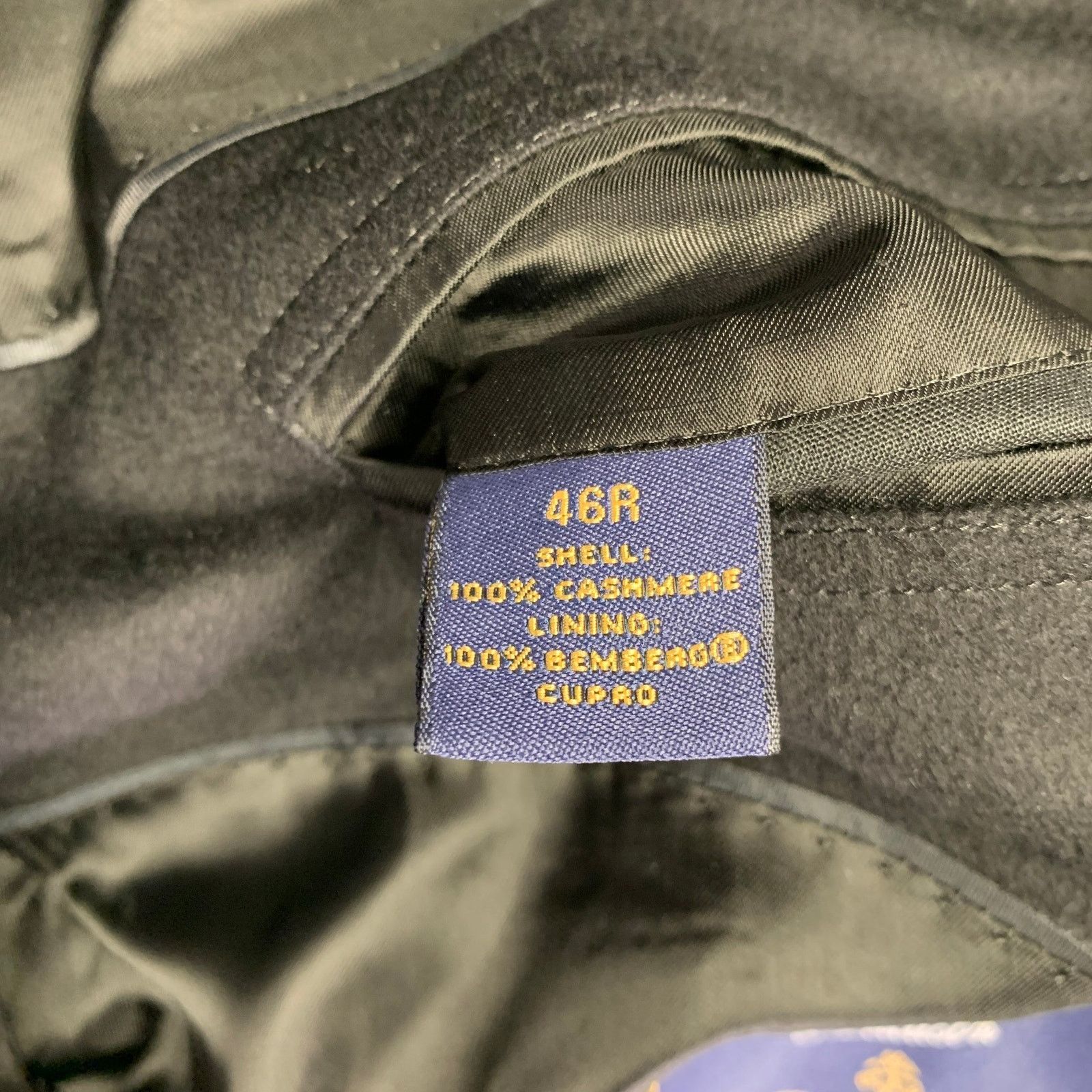 Brooks Brothers LORO PIANA Black Cashmere Single Breasted Sport Coat Size 46R - 6 Thumbnail