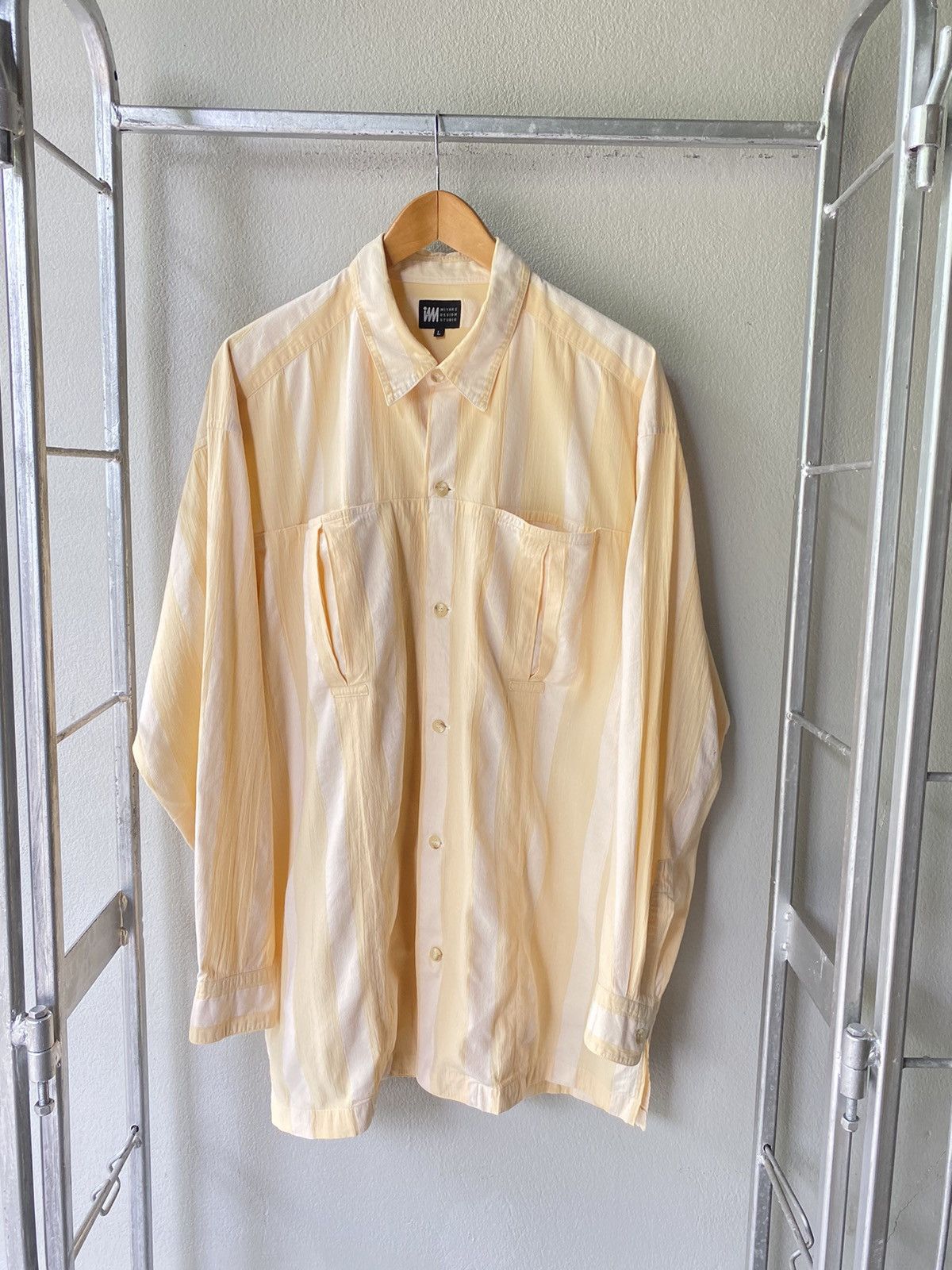 Issey Miyake IM MIYAKE DESIGN STUDIO Pastel Striped Button-Up Shirt Size US L / EU 52-54 / 3 - 13 Thumbnail