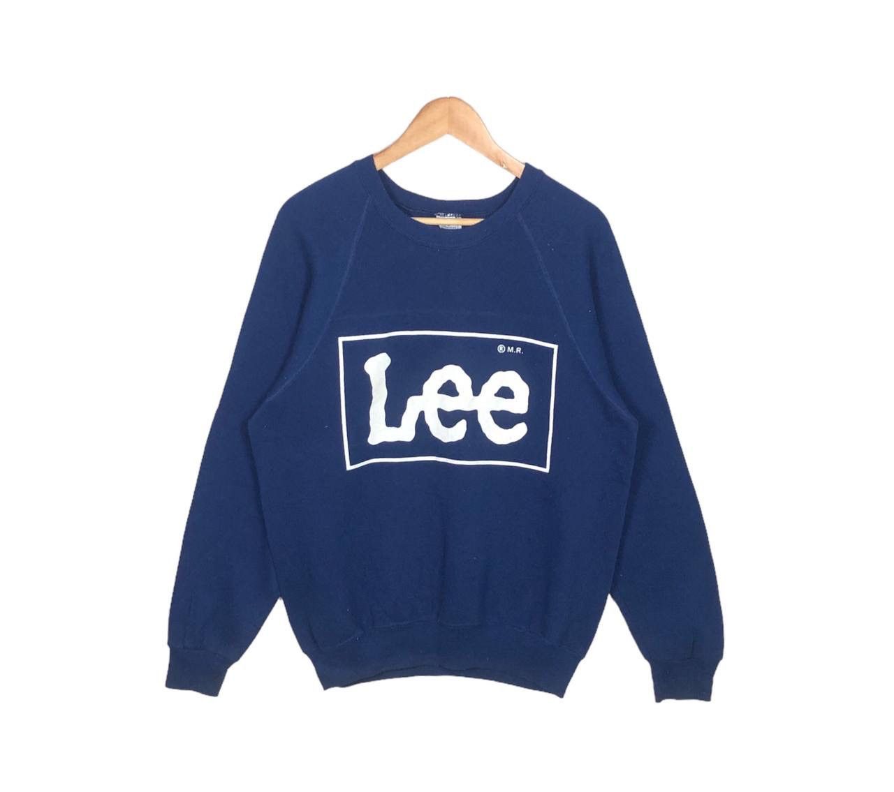 Lee × Vintage Vintage 90s Lee Big Logo Sweatshirt Jumper Size US L / EU 52-54 / 3 - 1 Thumbnail