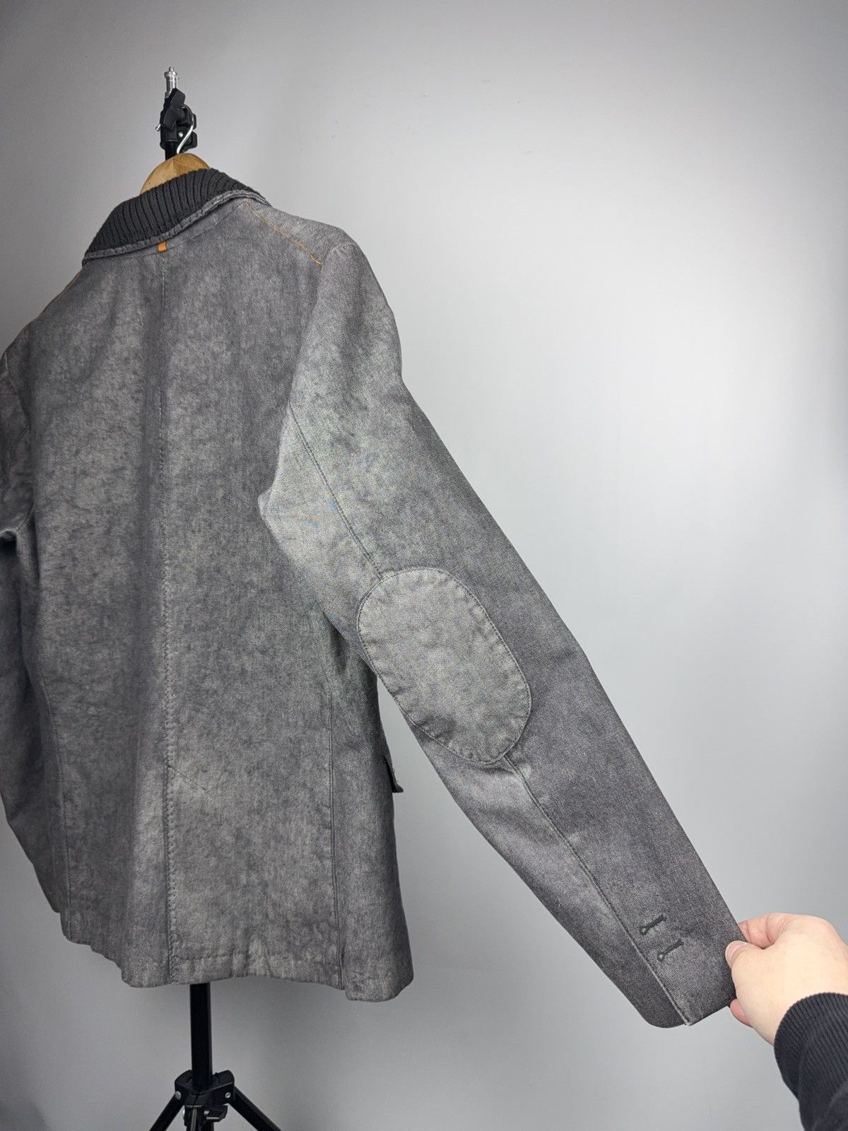 Hugo Boss 00s Luxury Boss Orange Washed Grey Casual Tailored Blazer M Size 38R - 19 Thumbnail