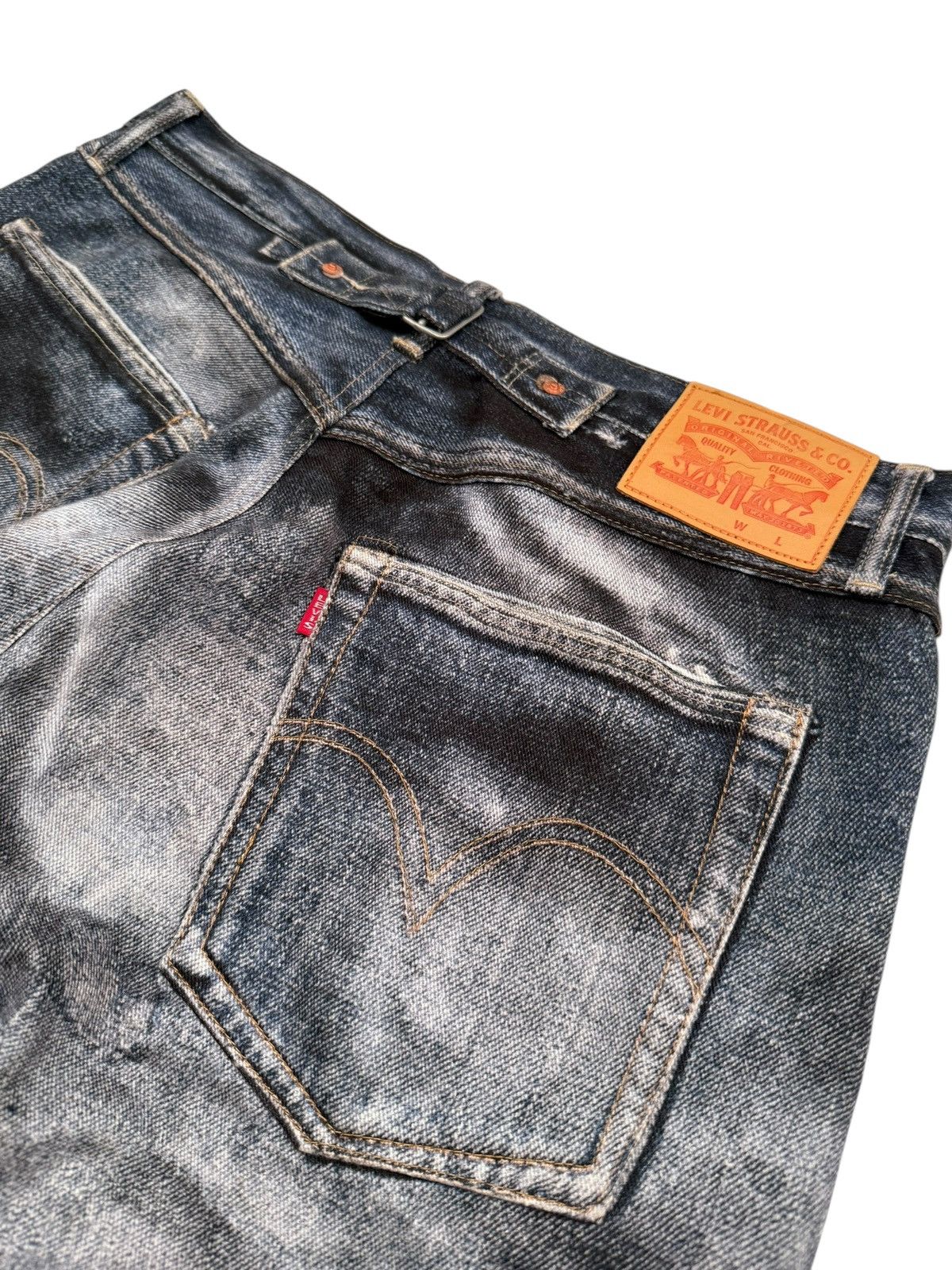 Junya Watanabe 2024 Trompe L’oeil Printed Belt Waist Denim Size US 34 / EU 50 - 9 Thumbnail