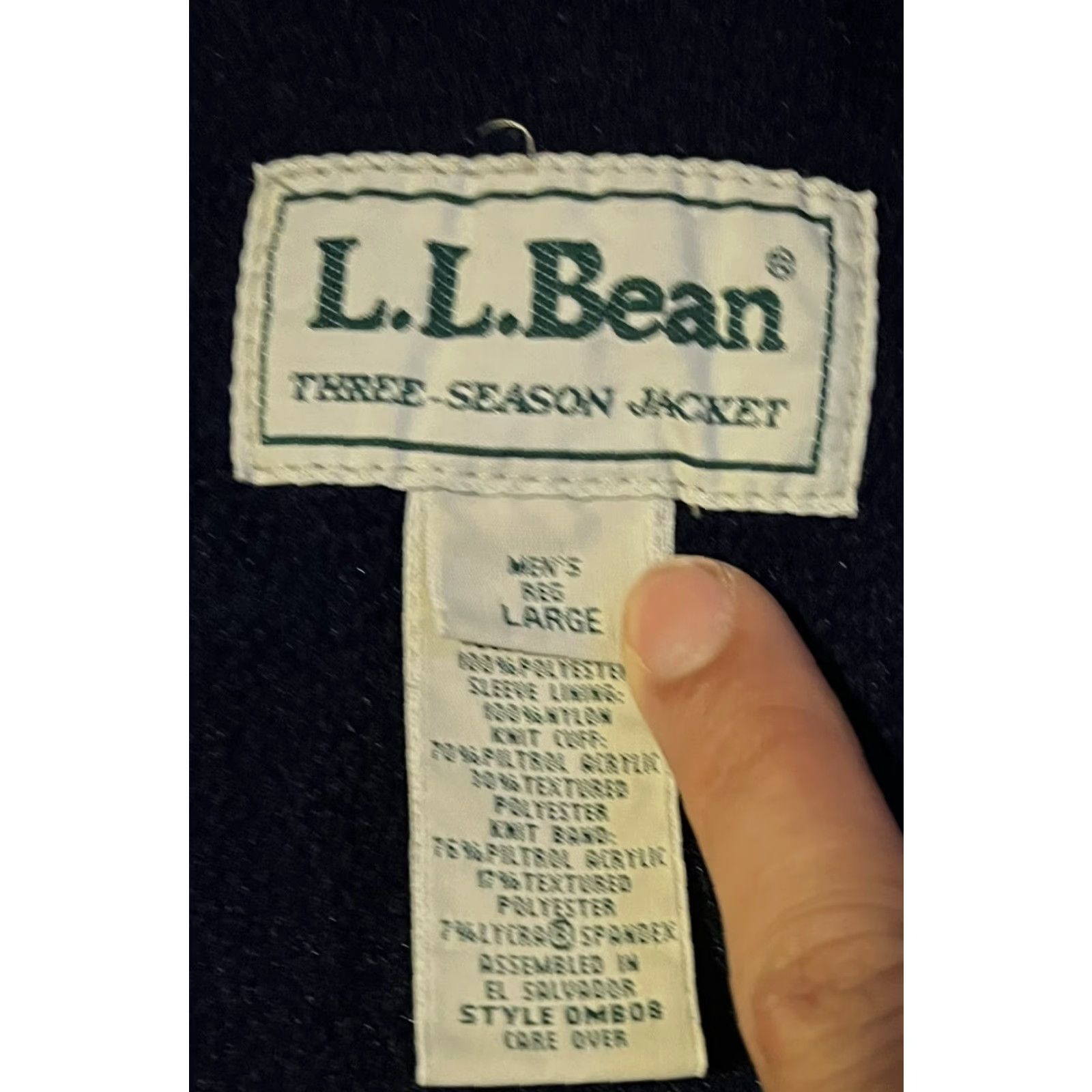 Vintage VINTAGE L.L. Bean Three Season Jacket Mens Large Blue Bomber Jacket Size US L / EU 52-54 / 3 - 6 Thumbnail