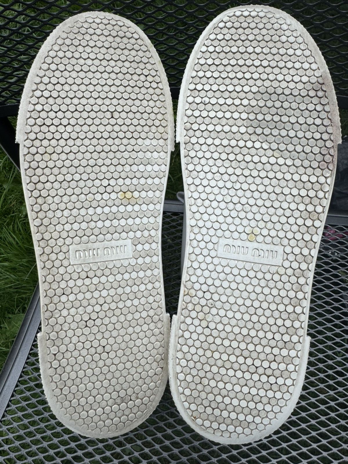 Miu Miu Miu Miu White Leather Sneakers – Size 39 EU / US 8.5 Size US 9 / IT 39 - 5 Thumbnail