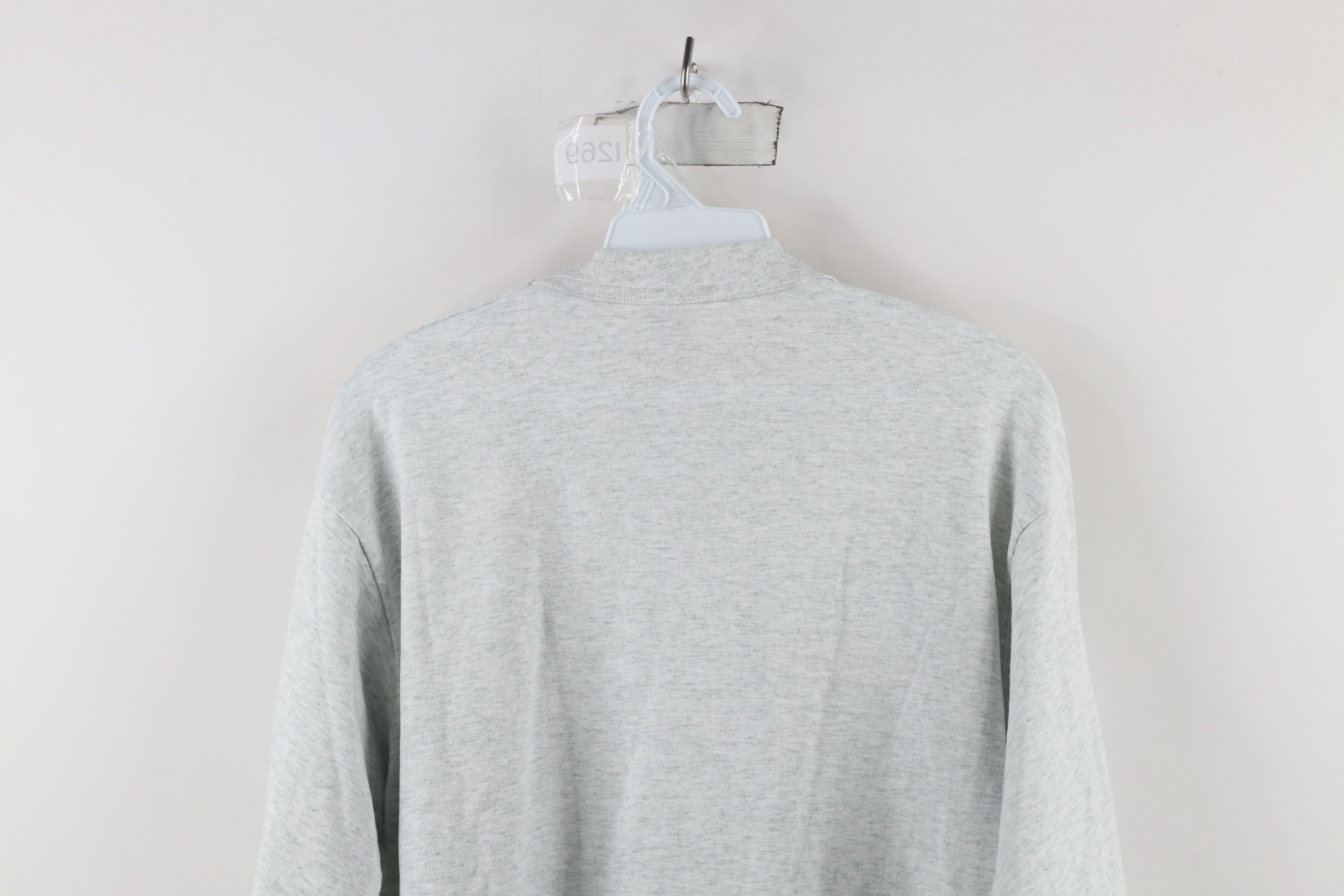 Vintage Vintage 90s Streetwear Long Sleeve T-Shirt Heather Gray USA Size US L / EU 52-54 / 3 - 6 Thumbnail
