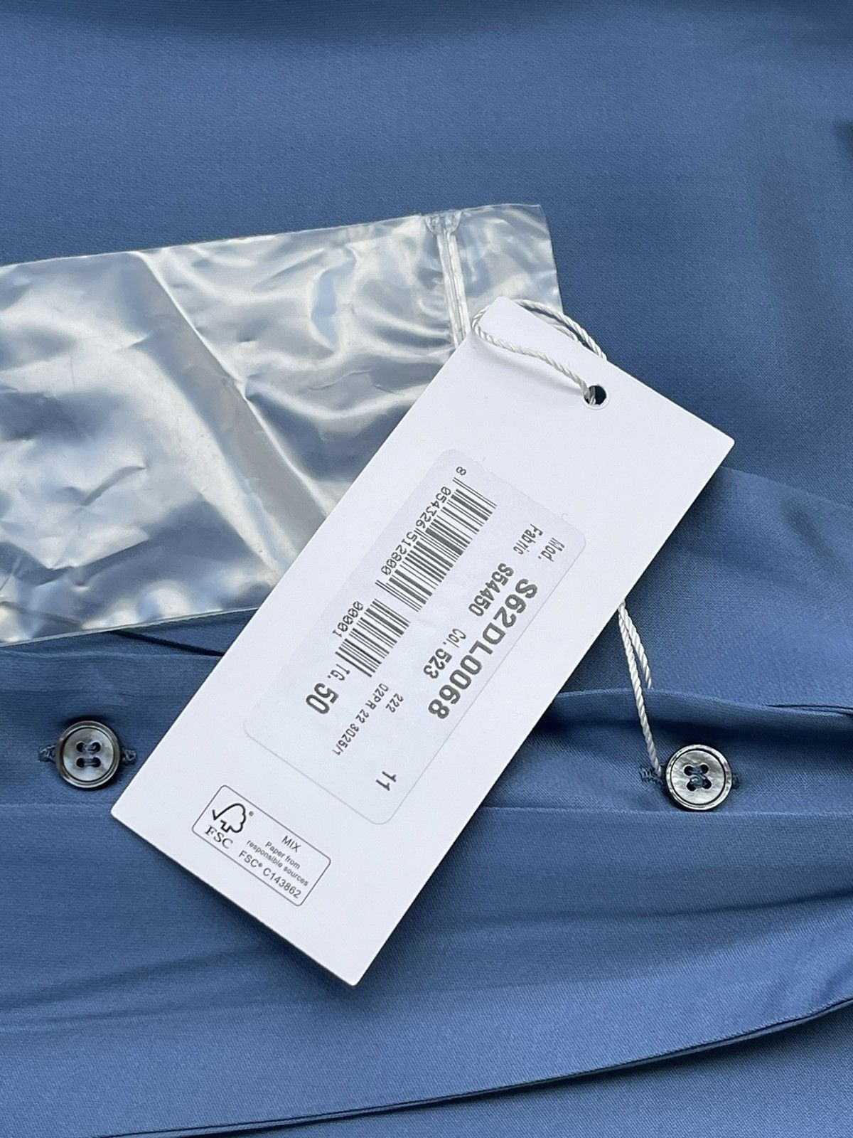 Maison Margiela !DS! SS22 Maison Margiela Bow Blue Viscose Shirt Size L / US 10 / IT 46 - 25 Thumbnail