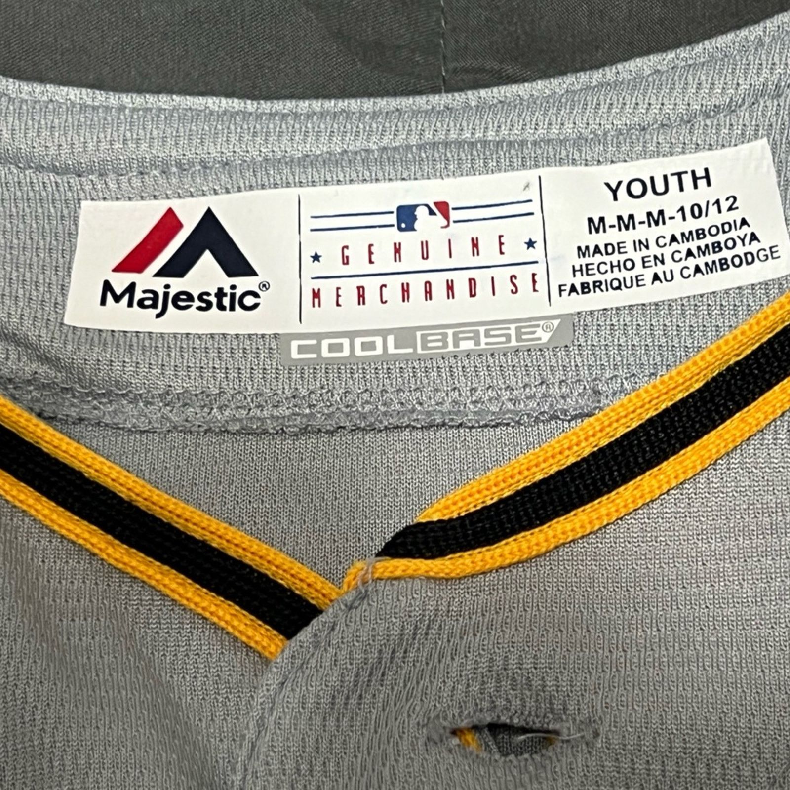 Majestic Majestic Coolbase Andrew McCutchen Pirates Jersey Youth Size US XS / EU 42 / 0 - 5 Thumbnail