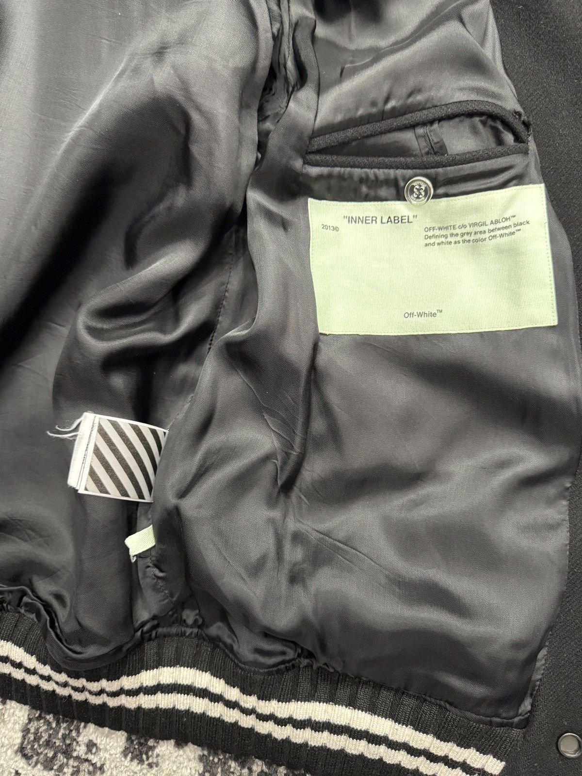 Off-White Virgil Abloh Off-White “Seeing Things” Varsity Bomber Jacket Size US L / EU 52-54 / 3 - 7 Thumbnail