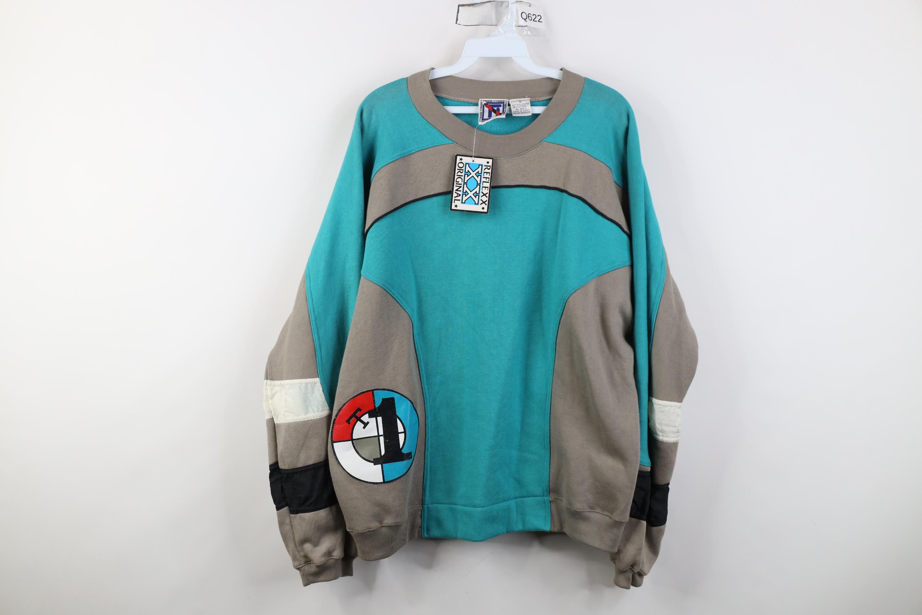 Vintage Deadstock Vintage 90s Streetwear Block Bullseye Sweatshirt Size US S / EU 44-46 / 1 - 1 Thumbnail