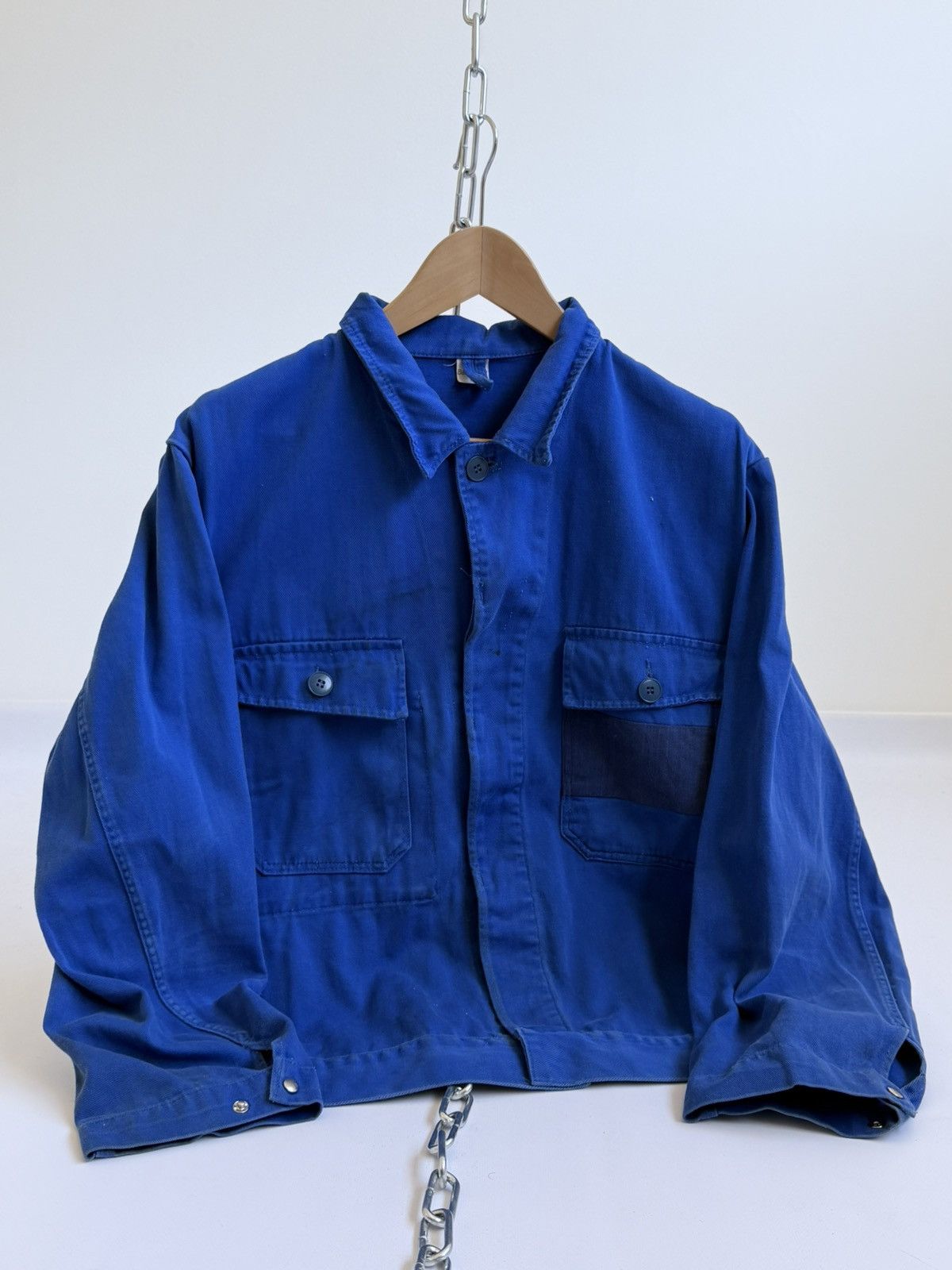 Le Laboureur Vintage 80s French Workwear Sanfor Chore Jacket Size US M / EU 48-50 / 2 - 1 Thumbnail