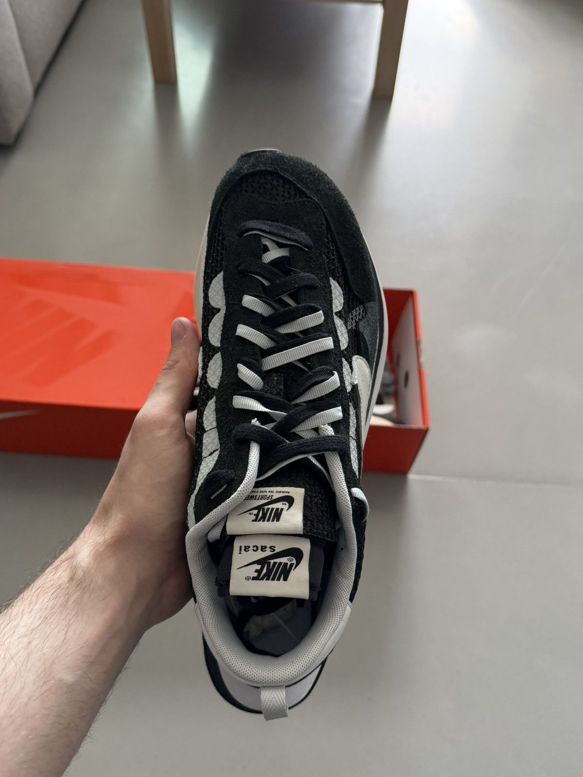 Nike × Sacai Nike Vaporwaffle Sacai Black White Size US 10 / EU 43 - 6 Thumbnail