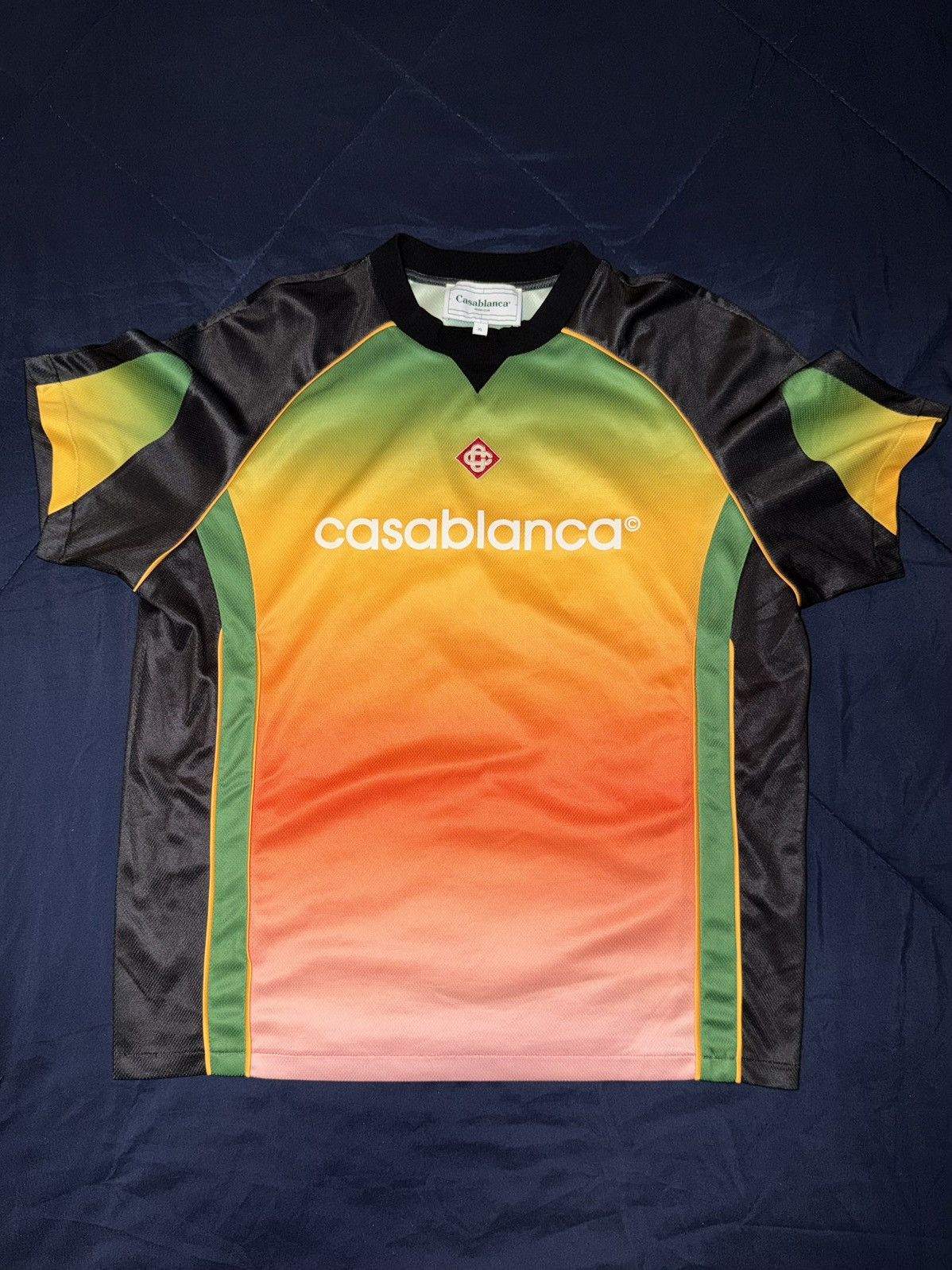 Casablanca Casablanca gradient short sleeve football shirt Size US XL / EU 56 / 4 - 2 Thumbnail